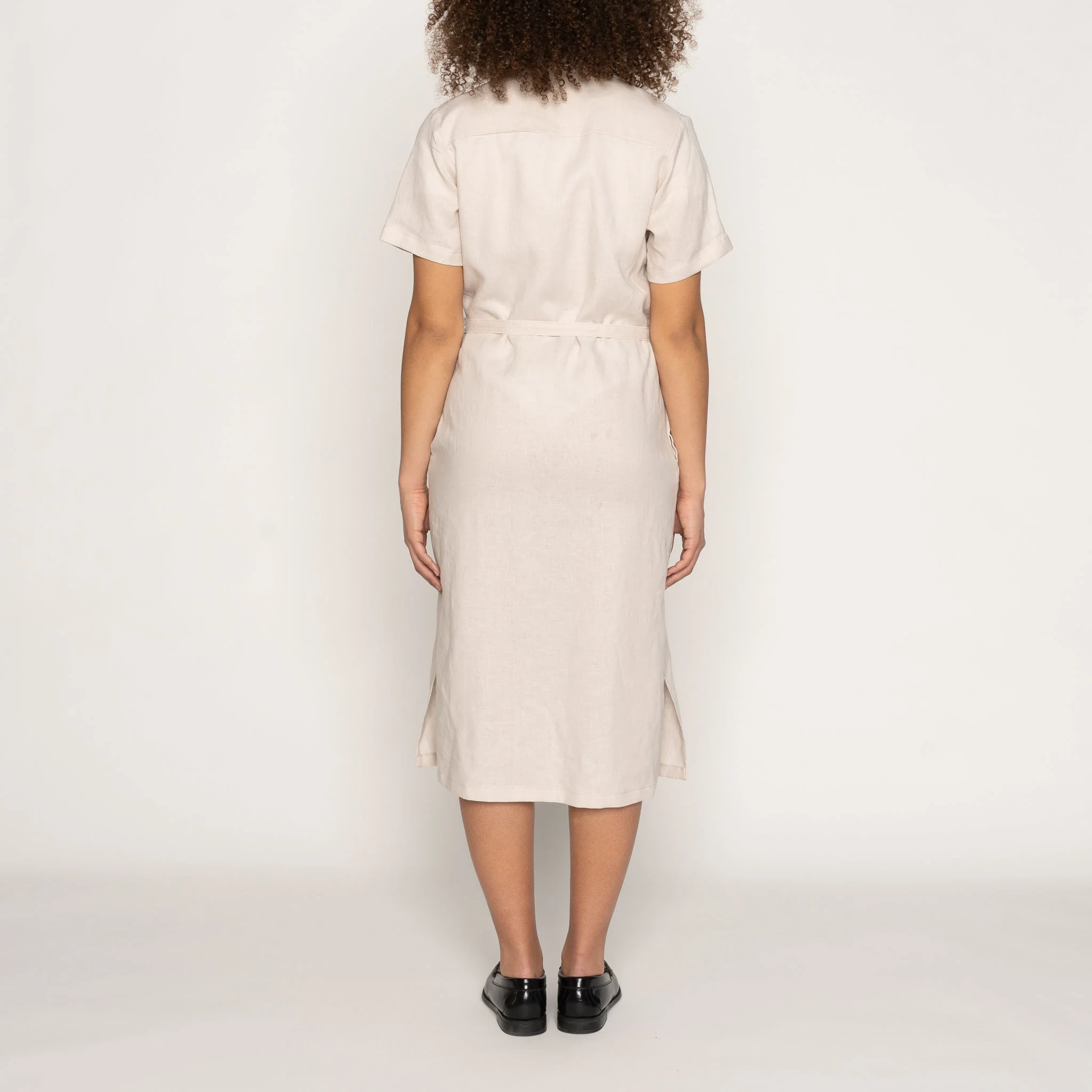 Aloha Dress - French Linen Fine Canvas - Ecru - Image 3