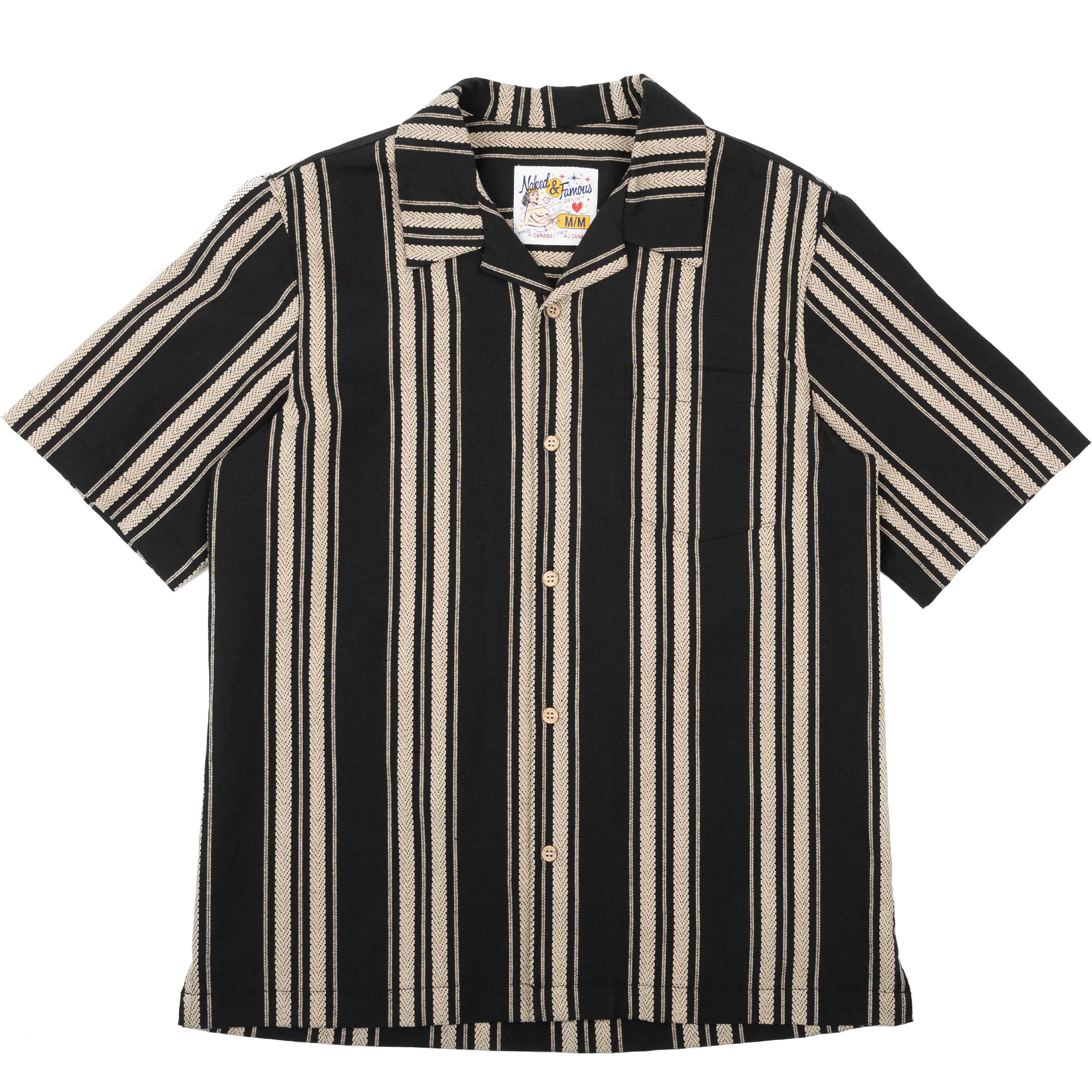 Aloha Shirt - Dobby Bands - Black