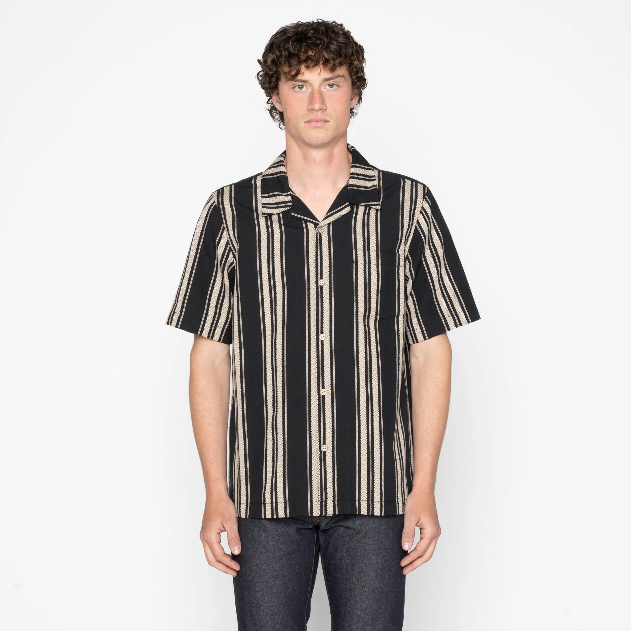 Aloha Shirt - Dobby Bands - Black - Image 2