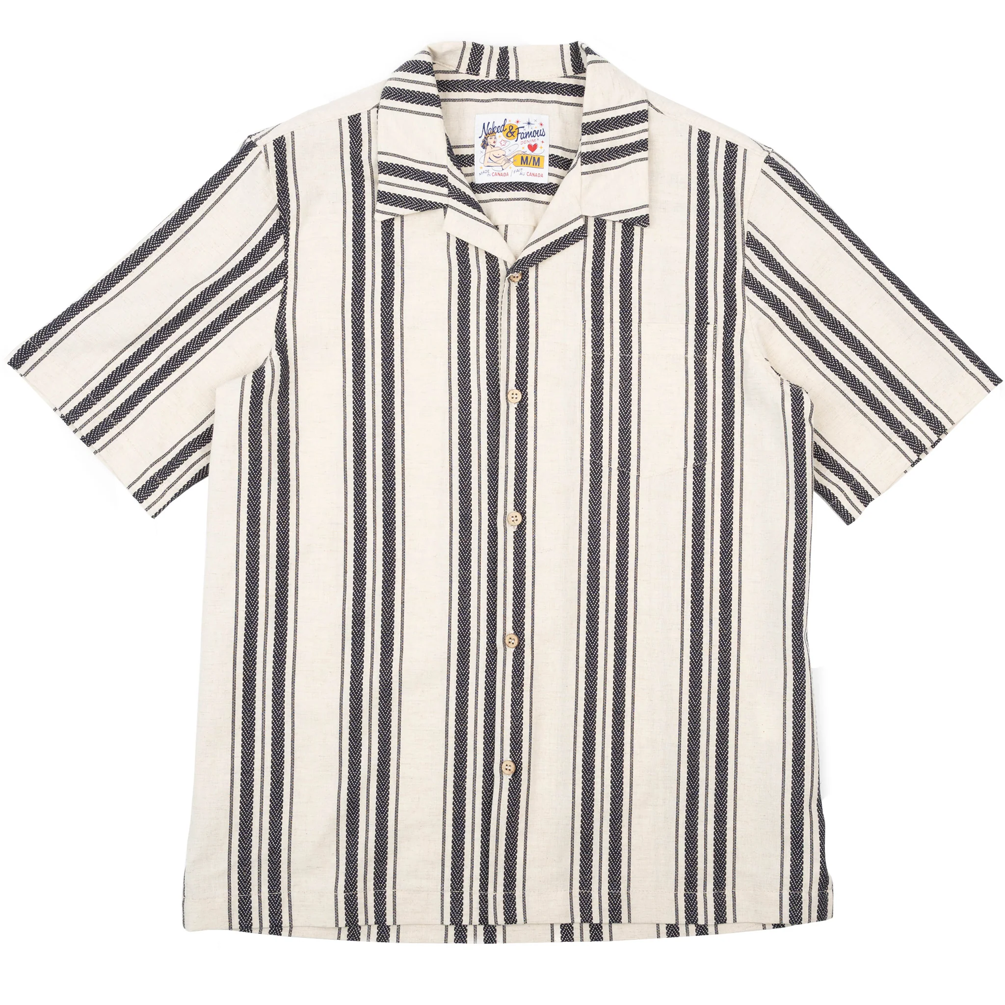 Aloha Shirt - Dobby Bands - Natural