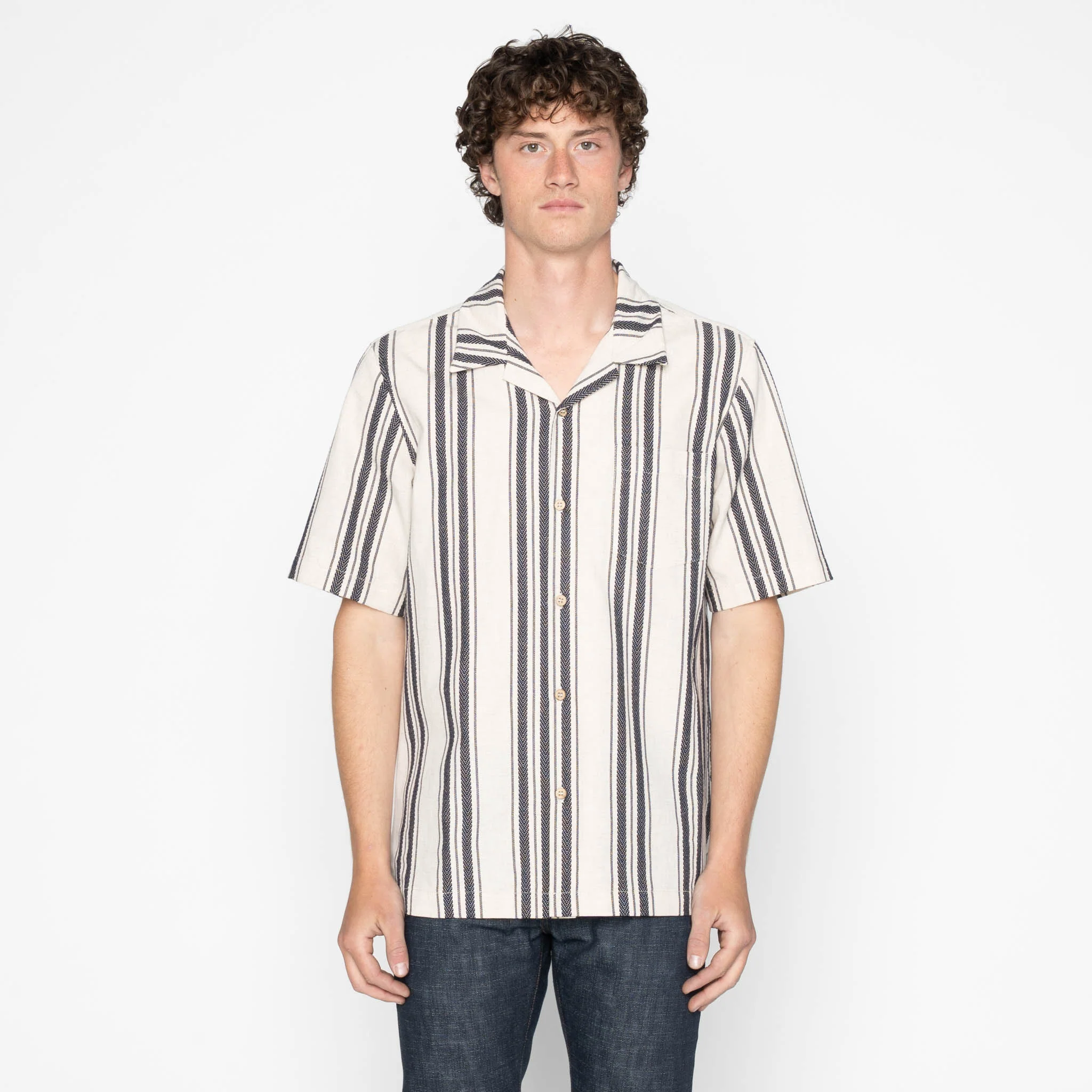 Aloha Shirt - Dobby Bands - Natural - Image 2