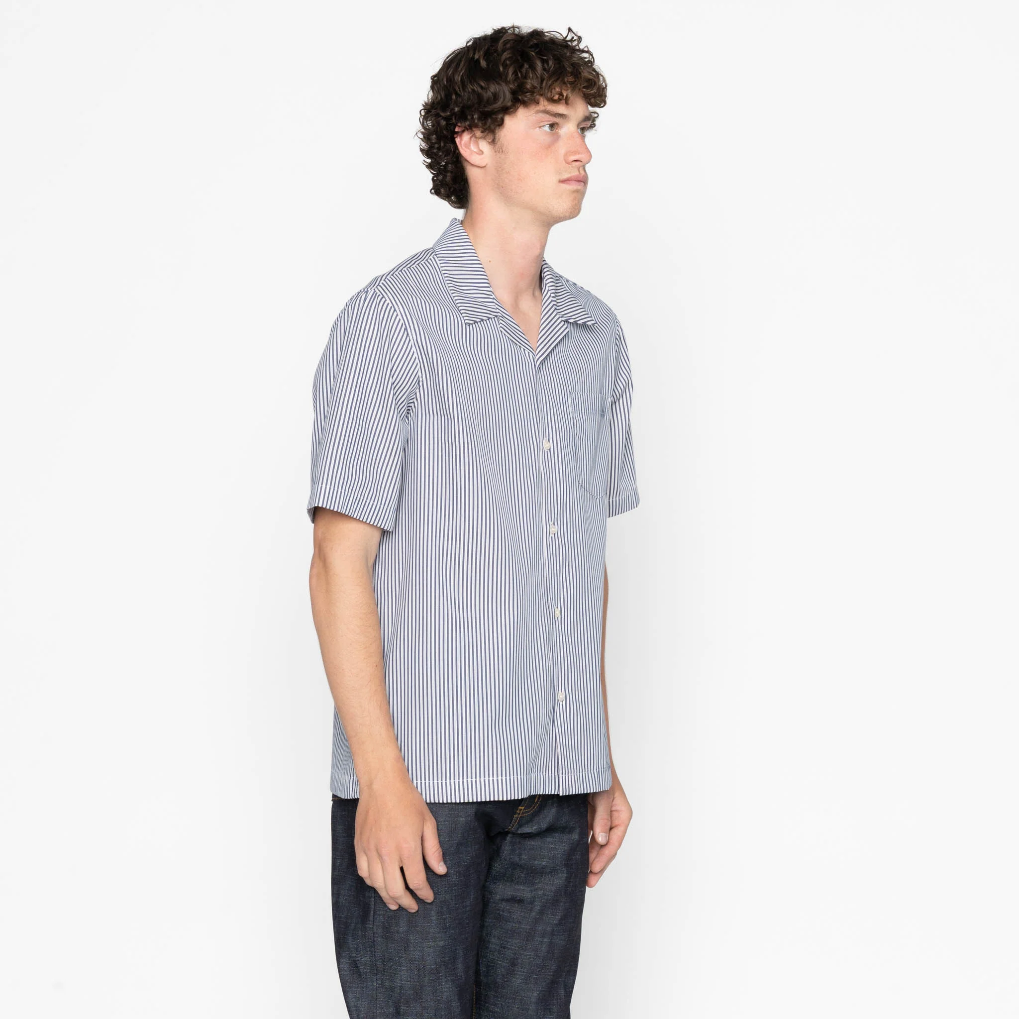 Aloha Shirt - Double Double Stripes - Blue - Image 3