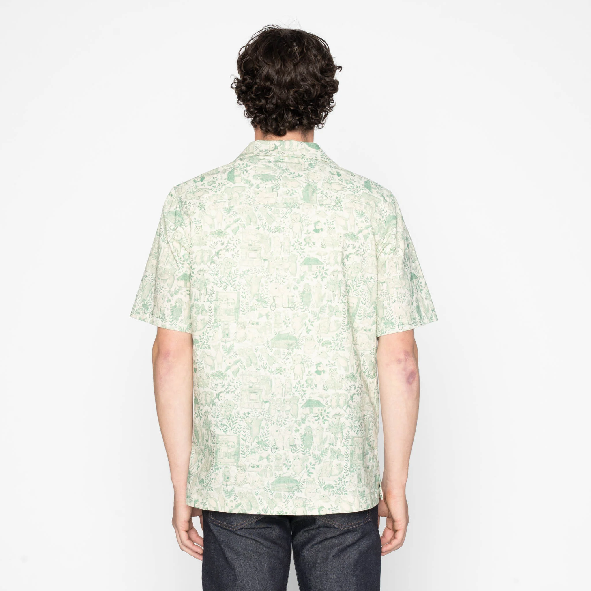 Aloha Shirt - Linen Animals - Green - Image 4