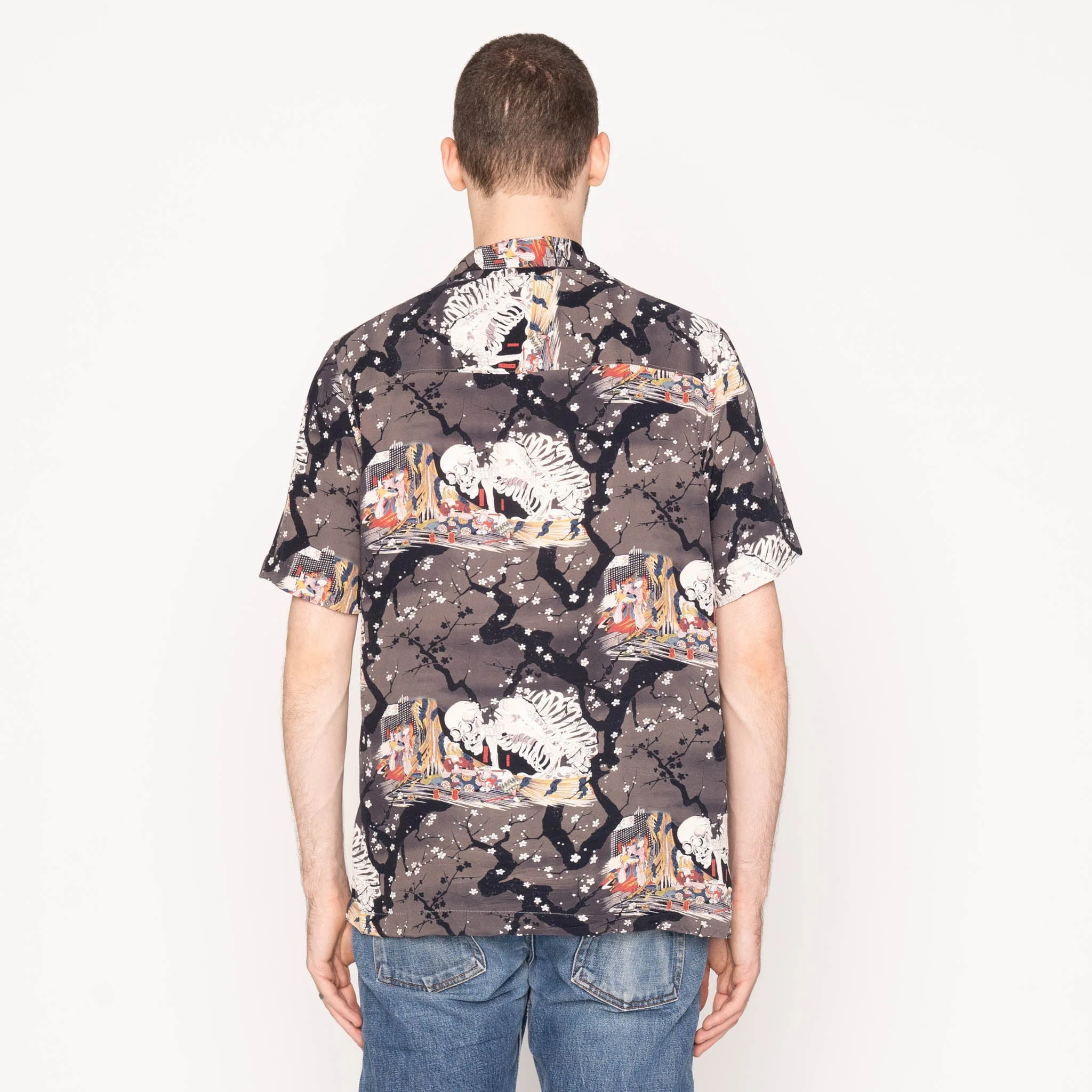 Aloha Shirt - Skeletons - Dark Grey - Image 3