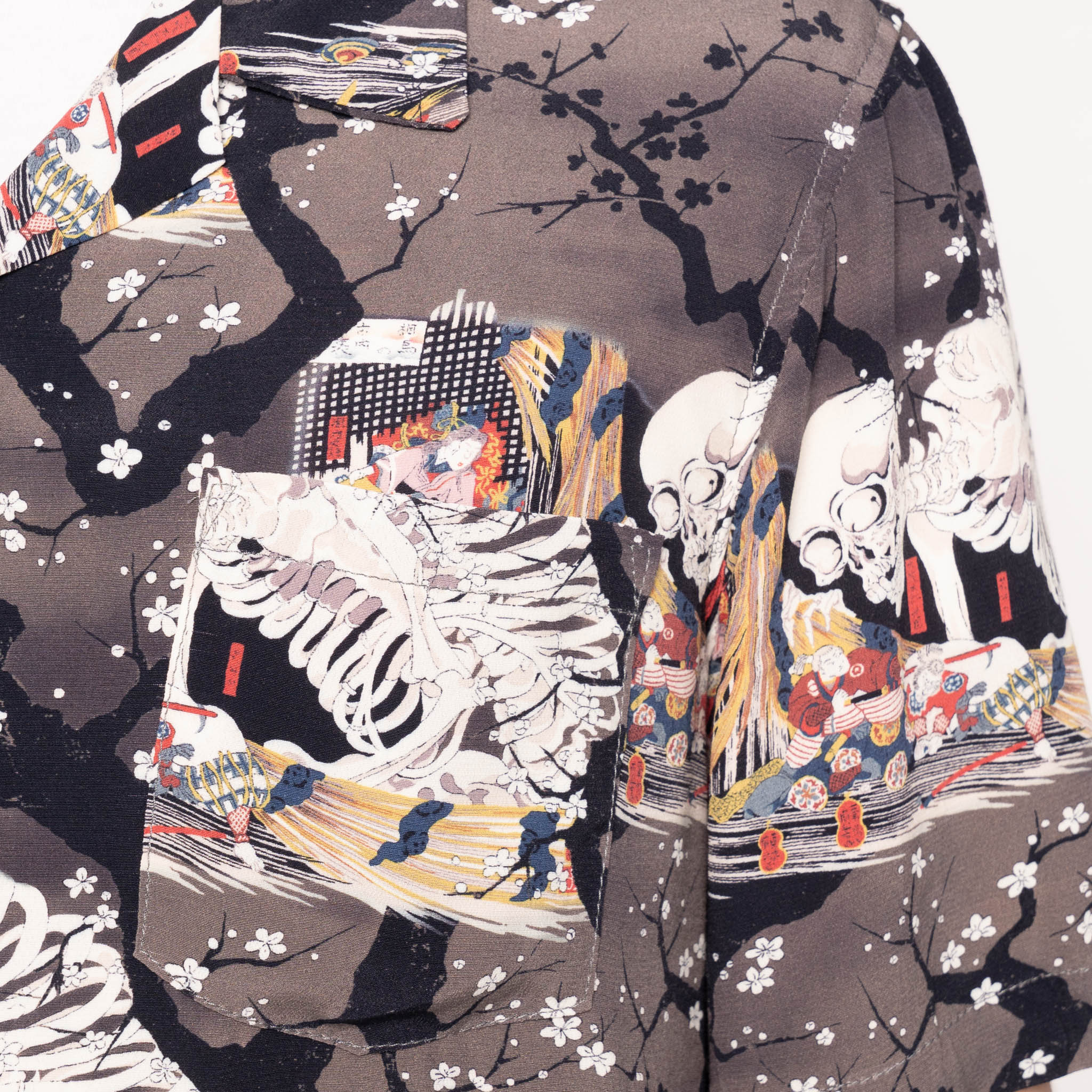 Aloha Shirt - Skeletons - Dark Grey - Image 5