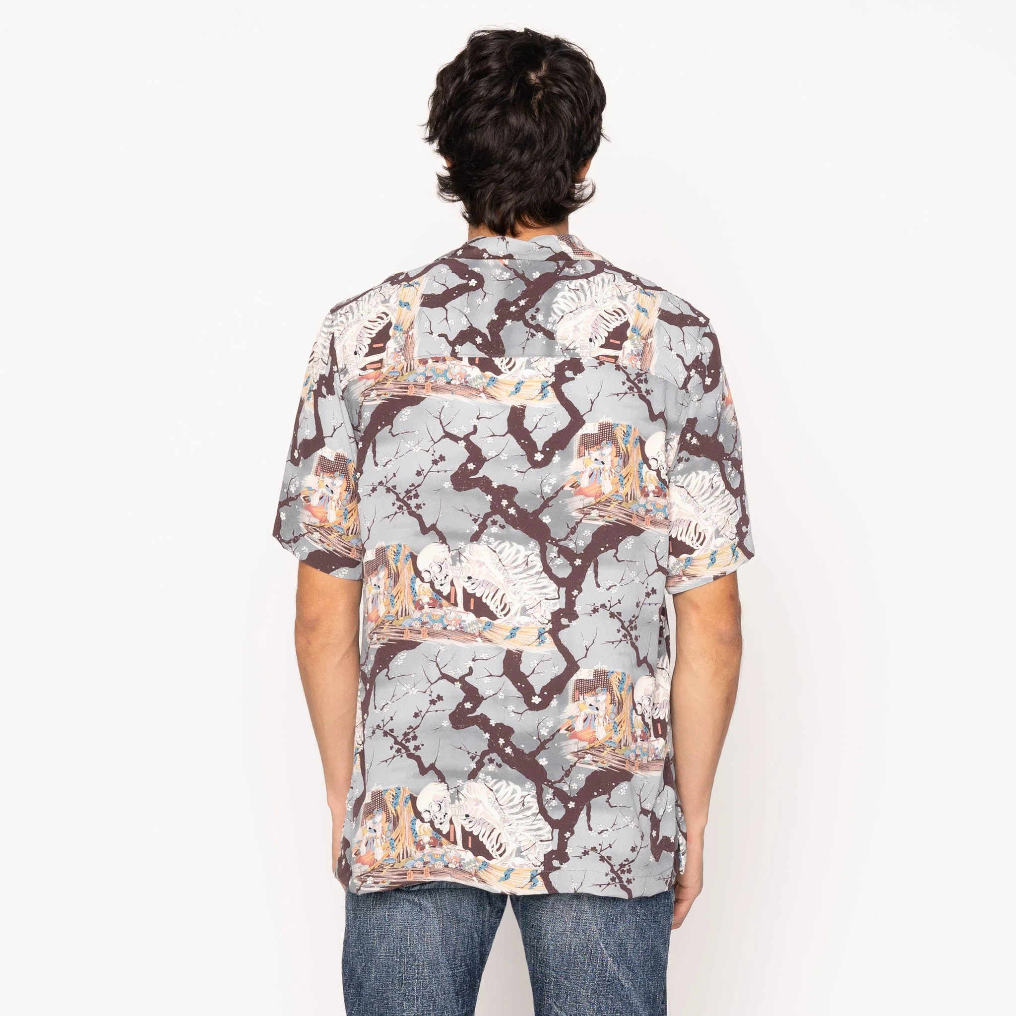 Aloha Shirt -  Skeletons  -  Pale  Blue - Image 3