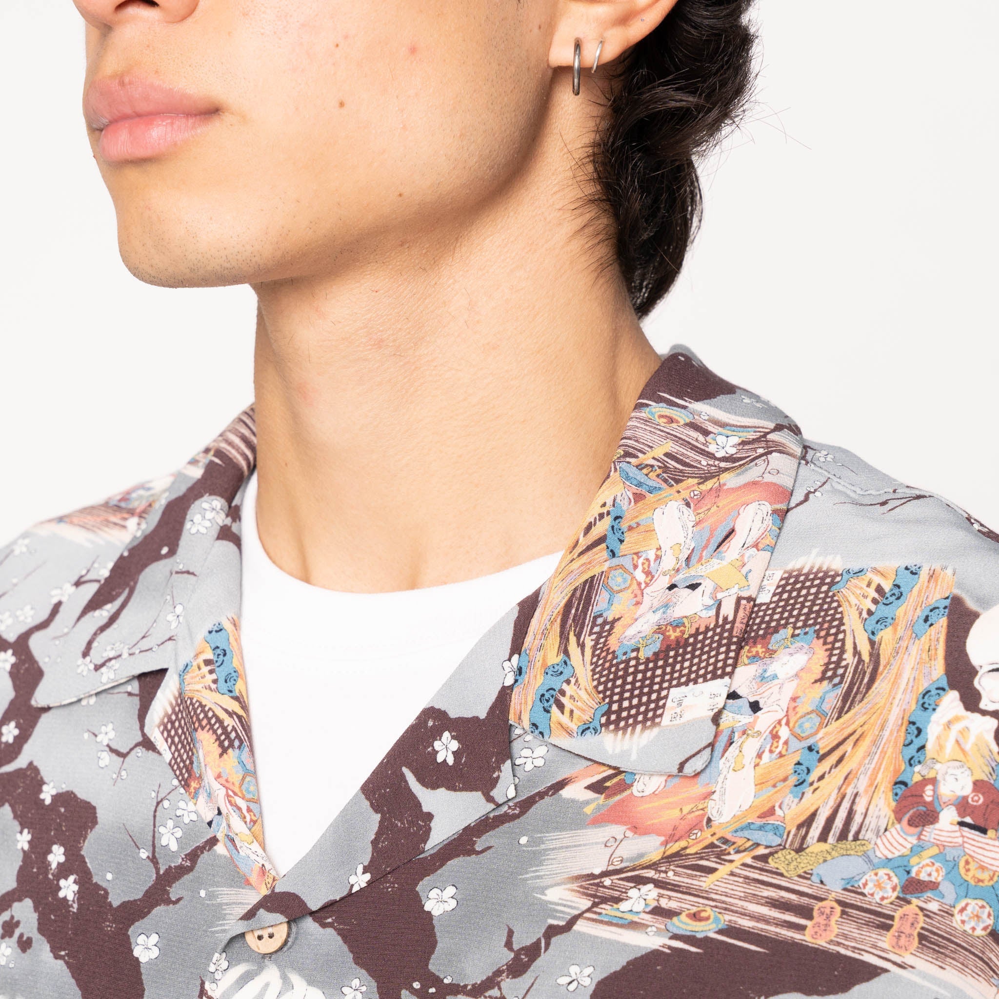 Aloha Shirt -  Skeletons  -  Pale  Blue - Image 4