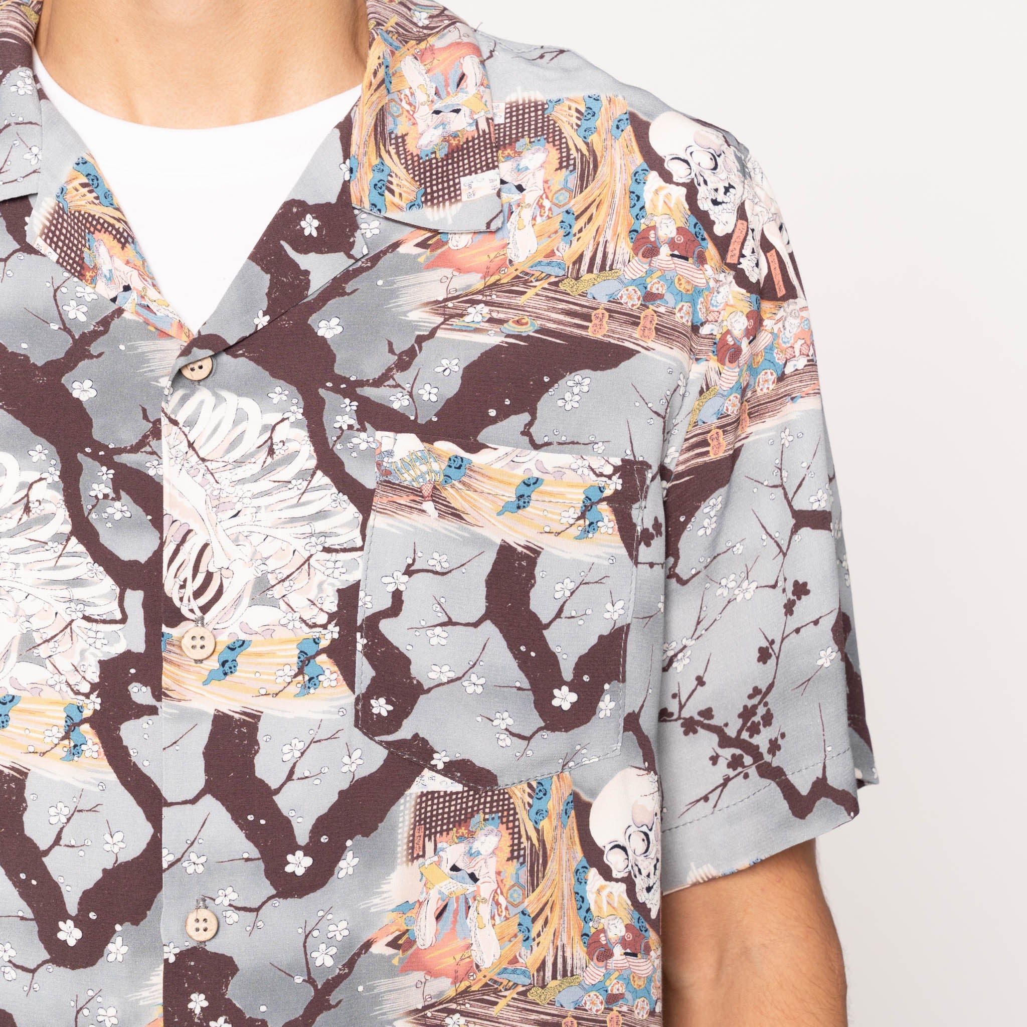 Aloha Shirt -  Skeletons  -  Pale  Blue - Image 5