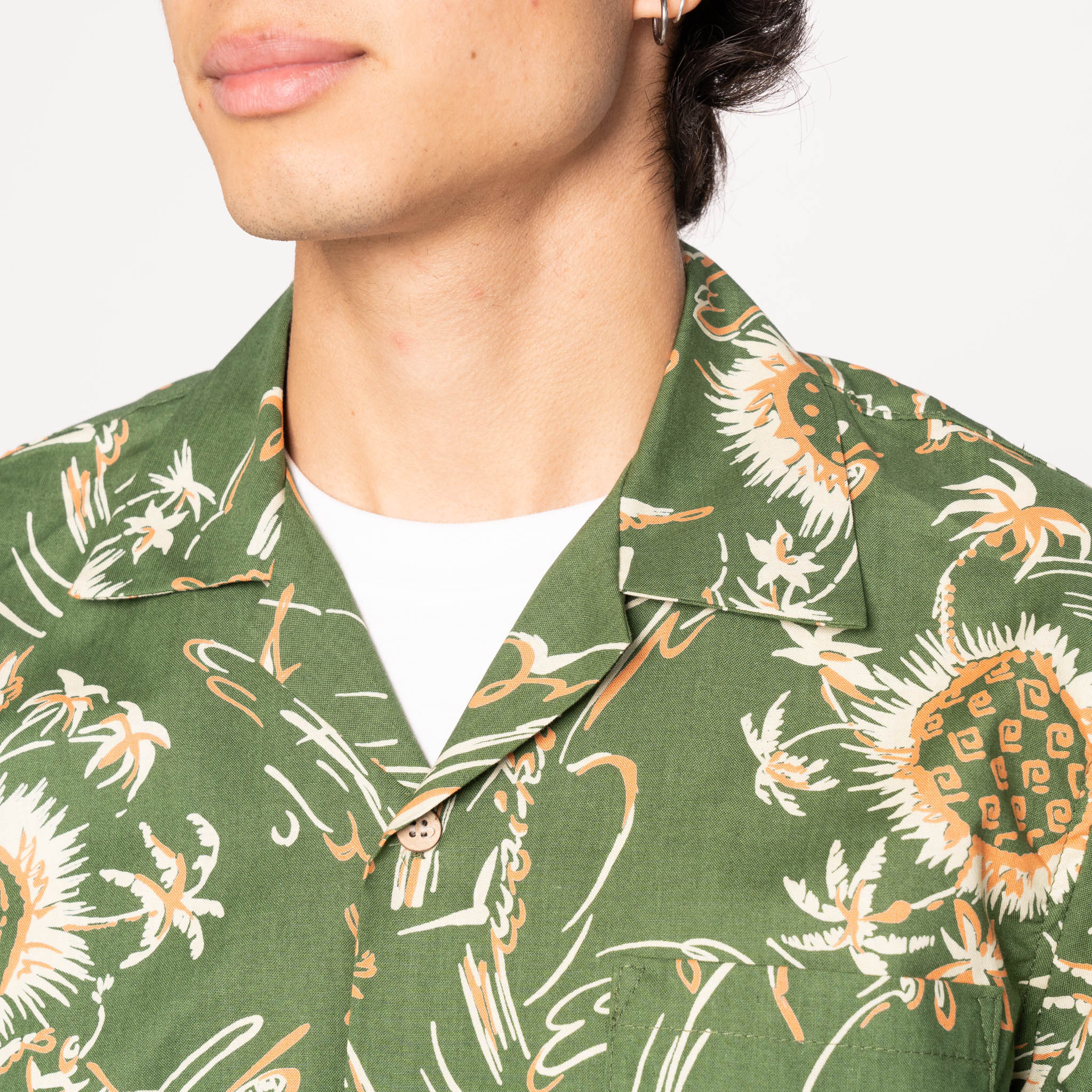 Aloha Shirt - Waikiki Waves - Green - Image 4