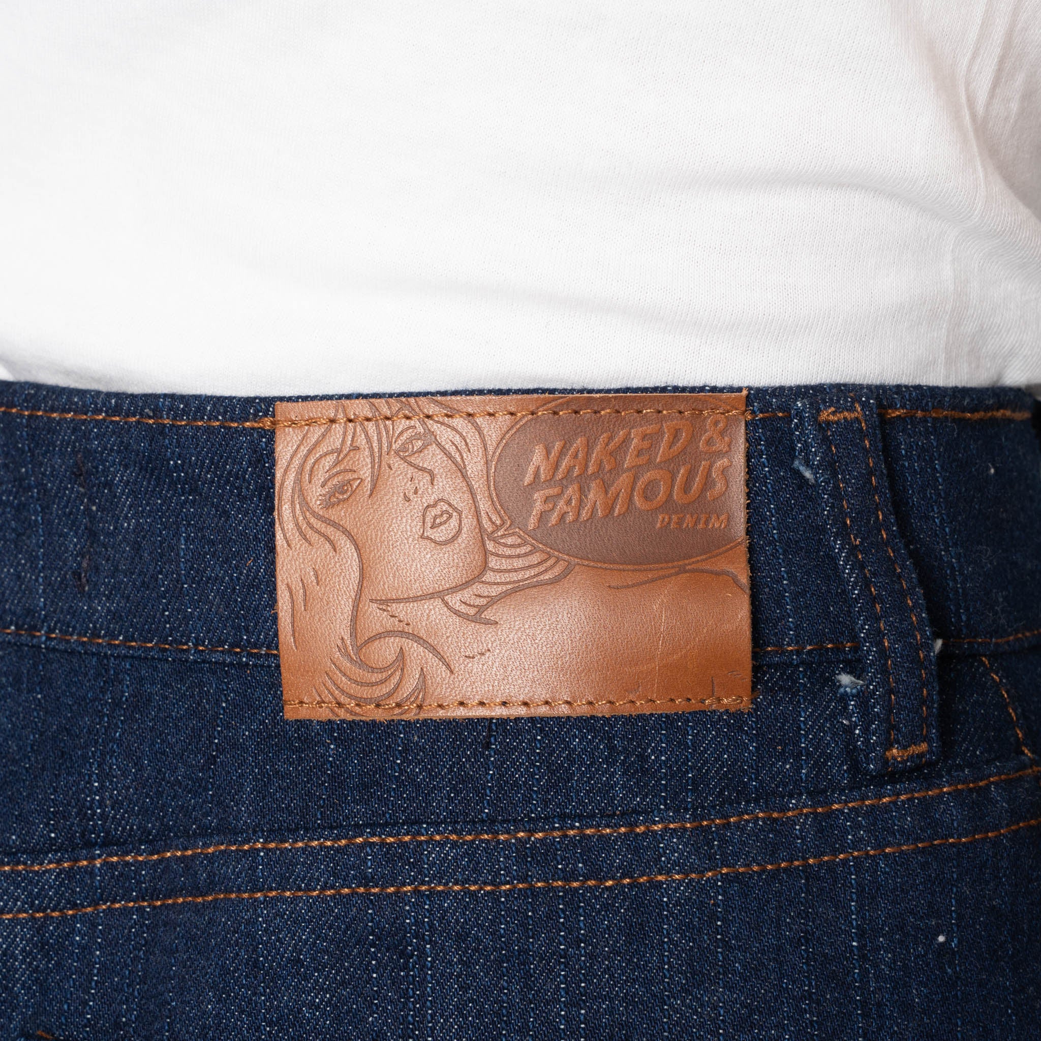 Andie Shorts - Vertical Slub Denim - Indigo - Image 6