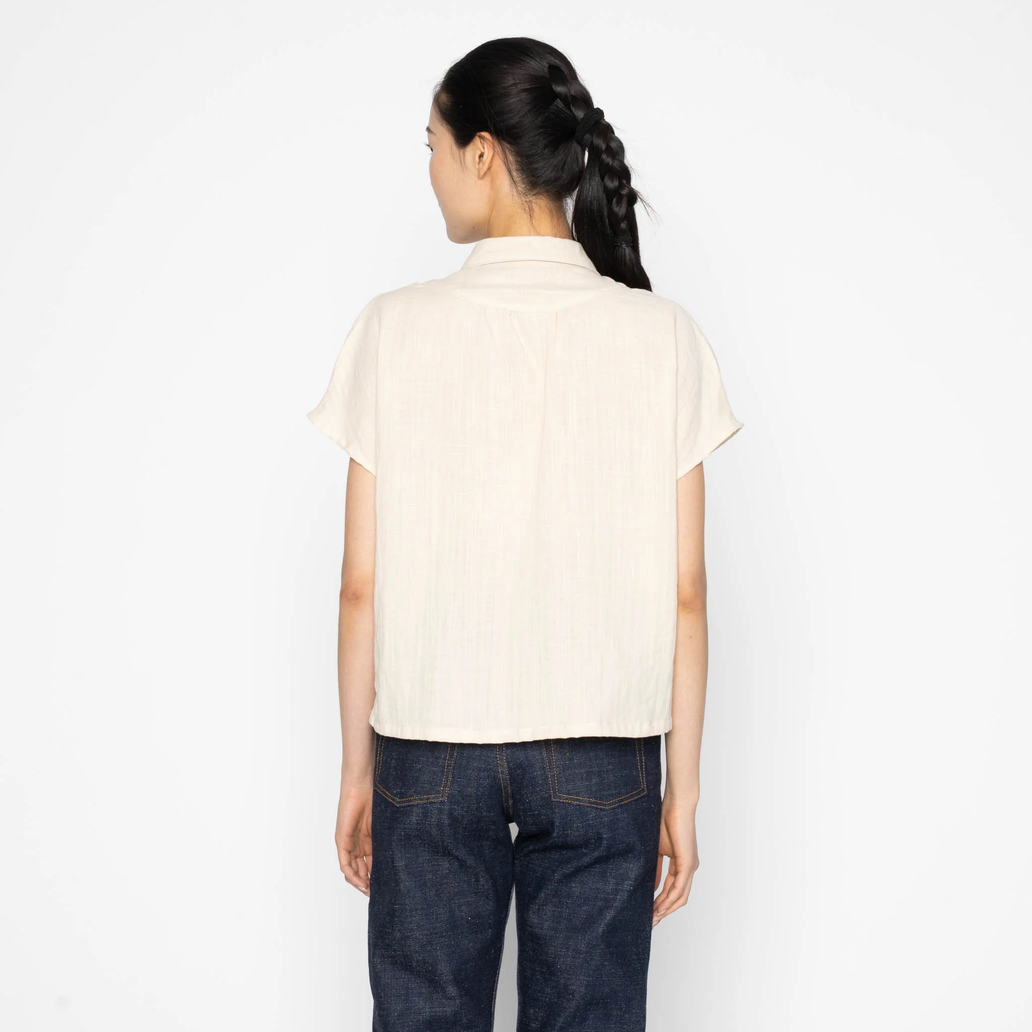 Billie Shirt - Double Weave Gauze - Bone - Image 4