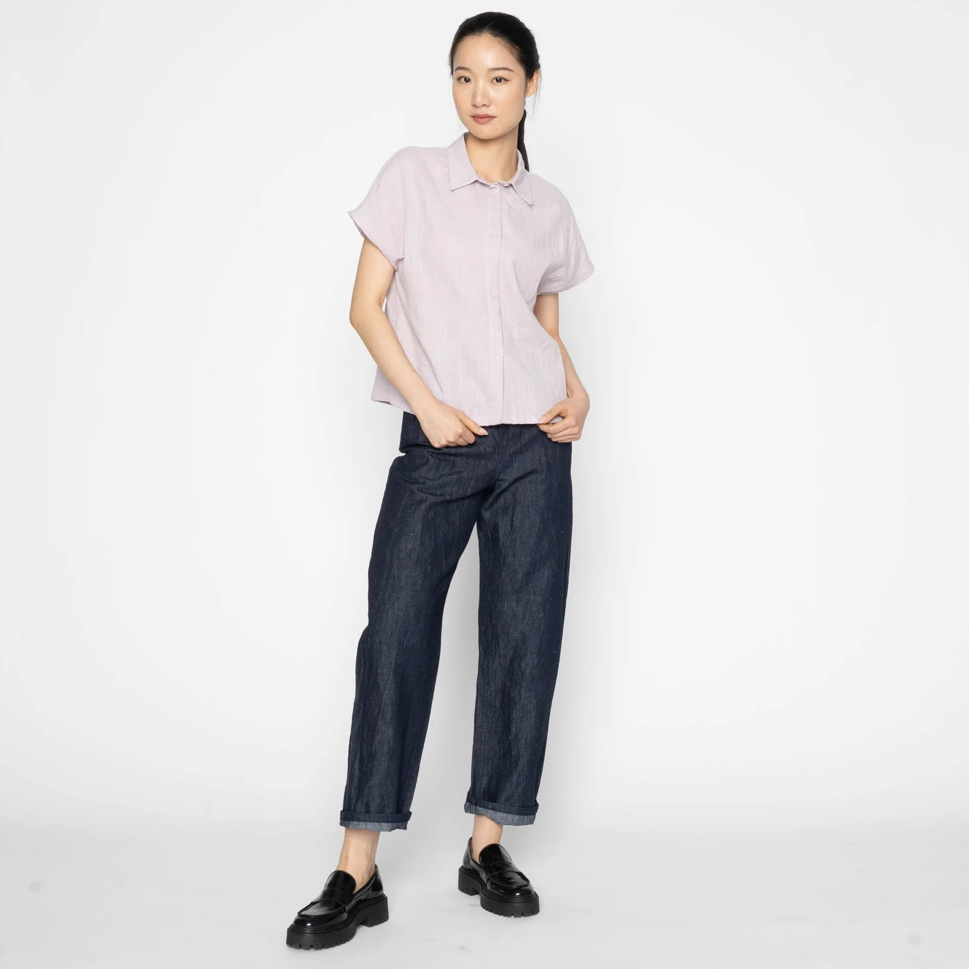 Billie Shirt - Double Weave Gauze - Lavender - Image 6