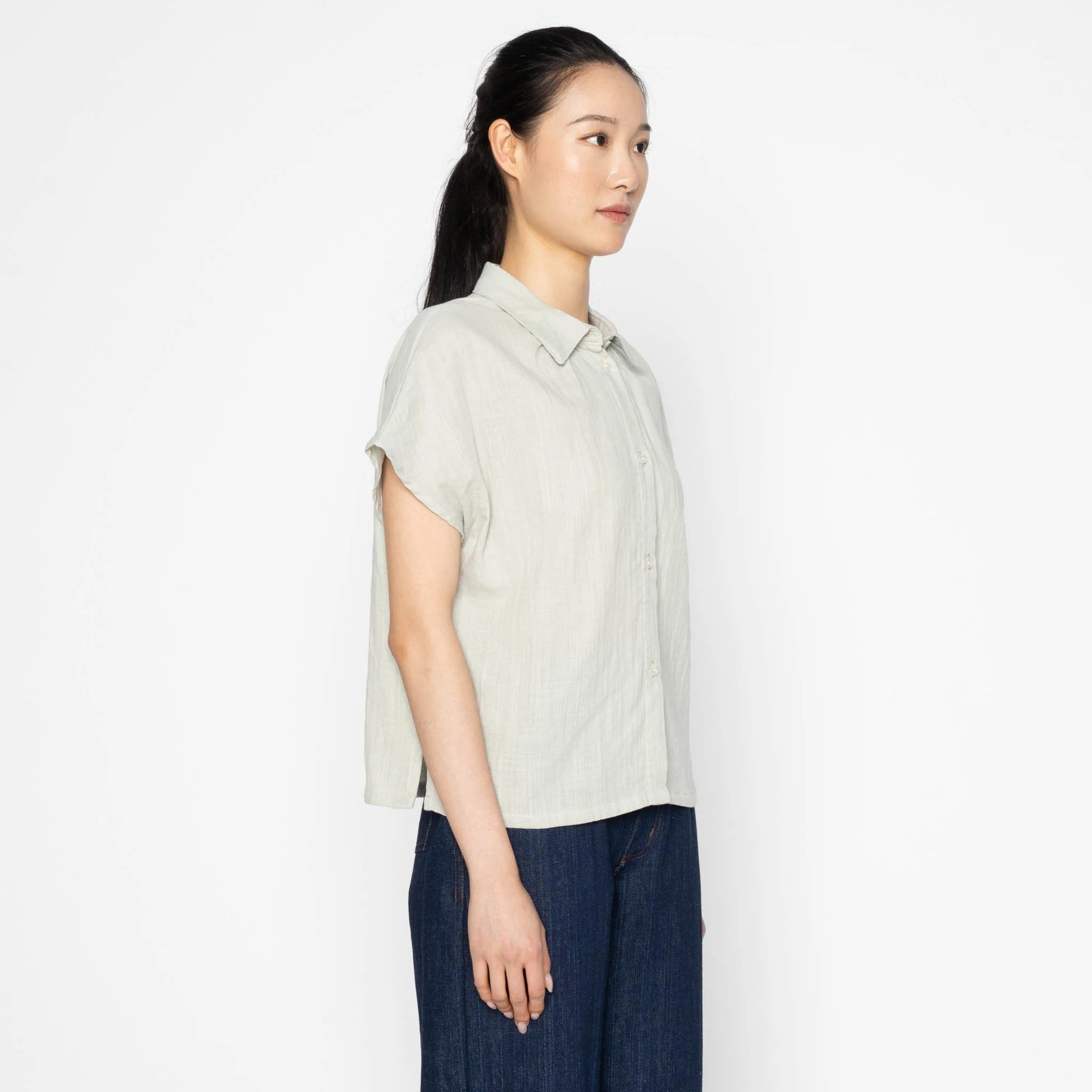 Billie Shirt - Double Weave Gauze - Mint - Image 3