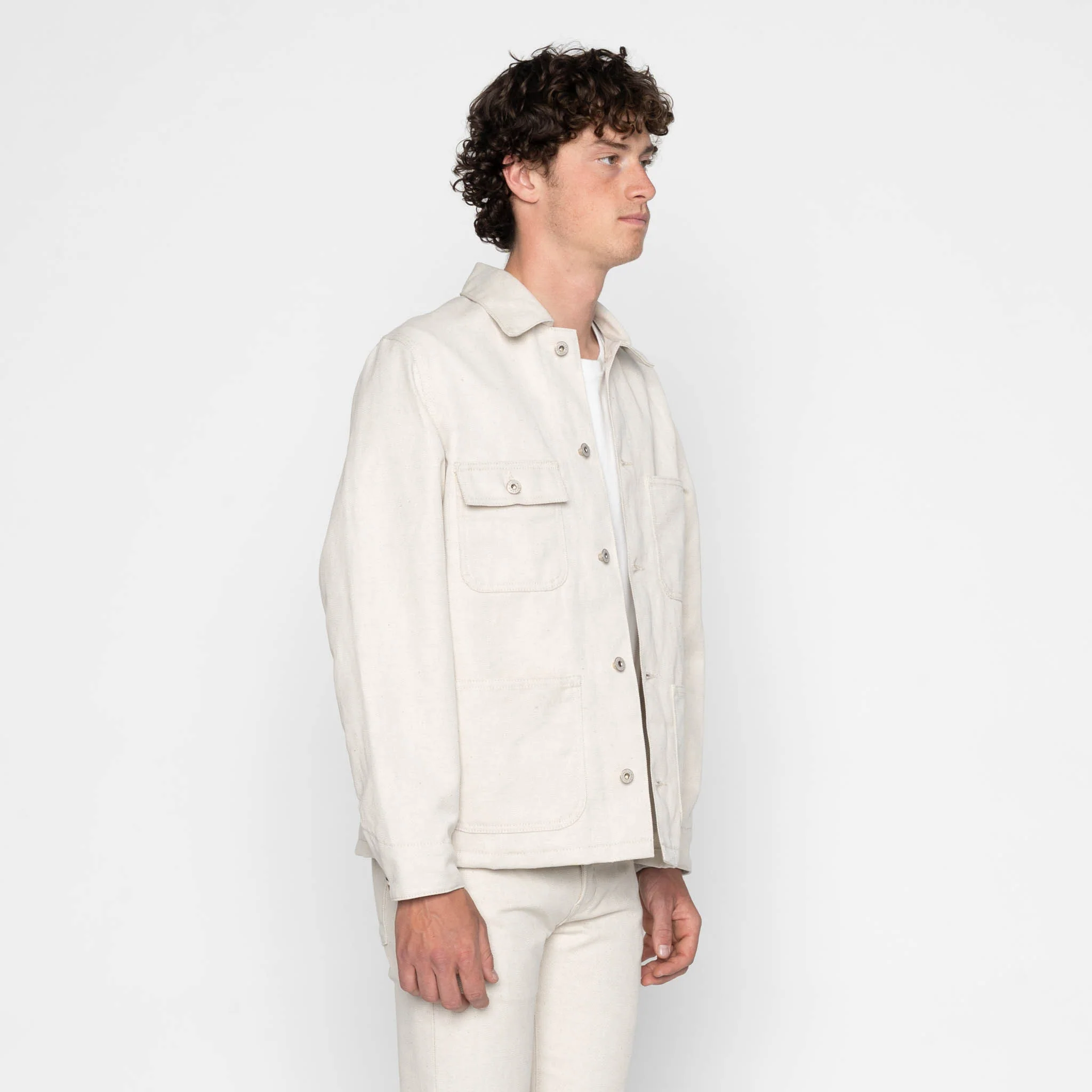 Chore Coat - Tabi Selvedge - Off White - Image 3