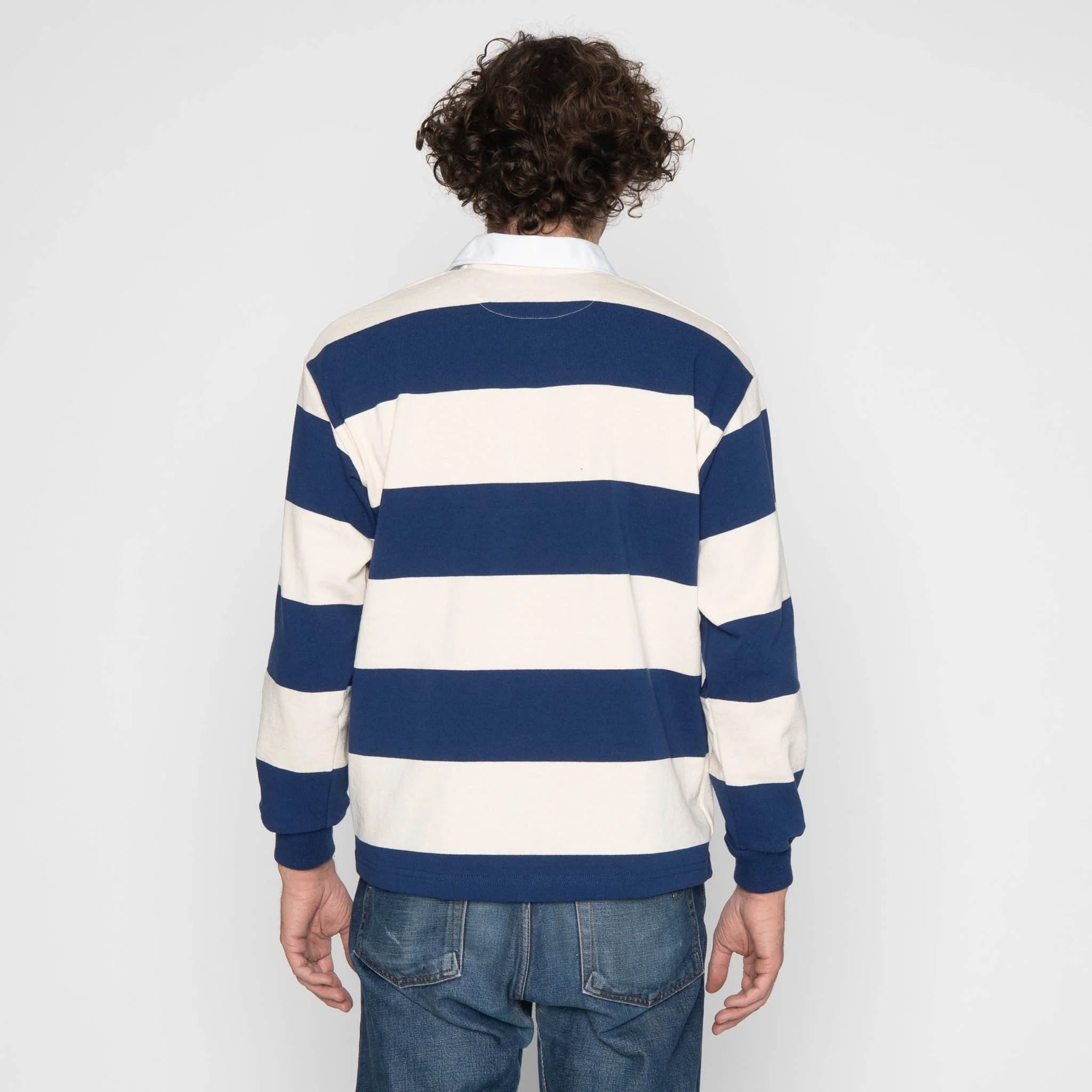 Classic Rugby Jersey - Ivory/Navy - Image 3