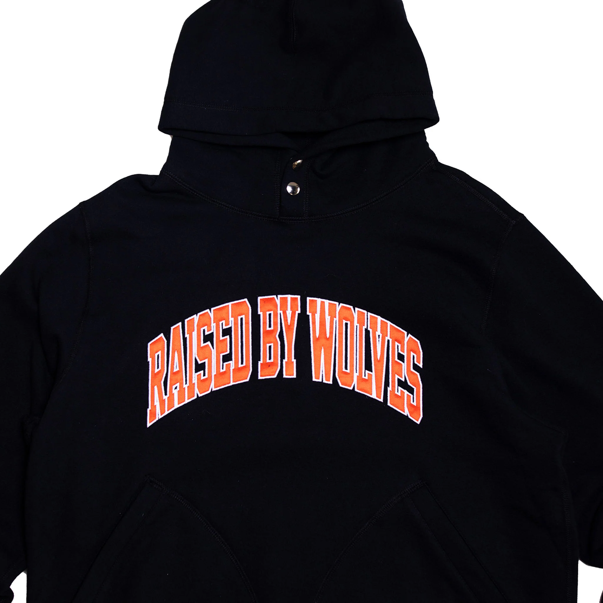 Collegiate Two-Pocket Snap Hoodie - Black - Image 2