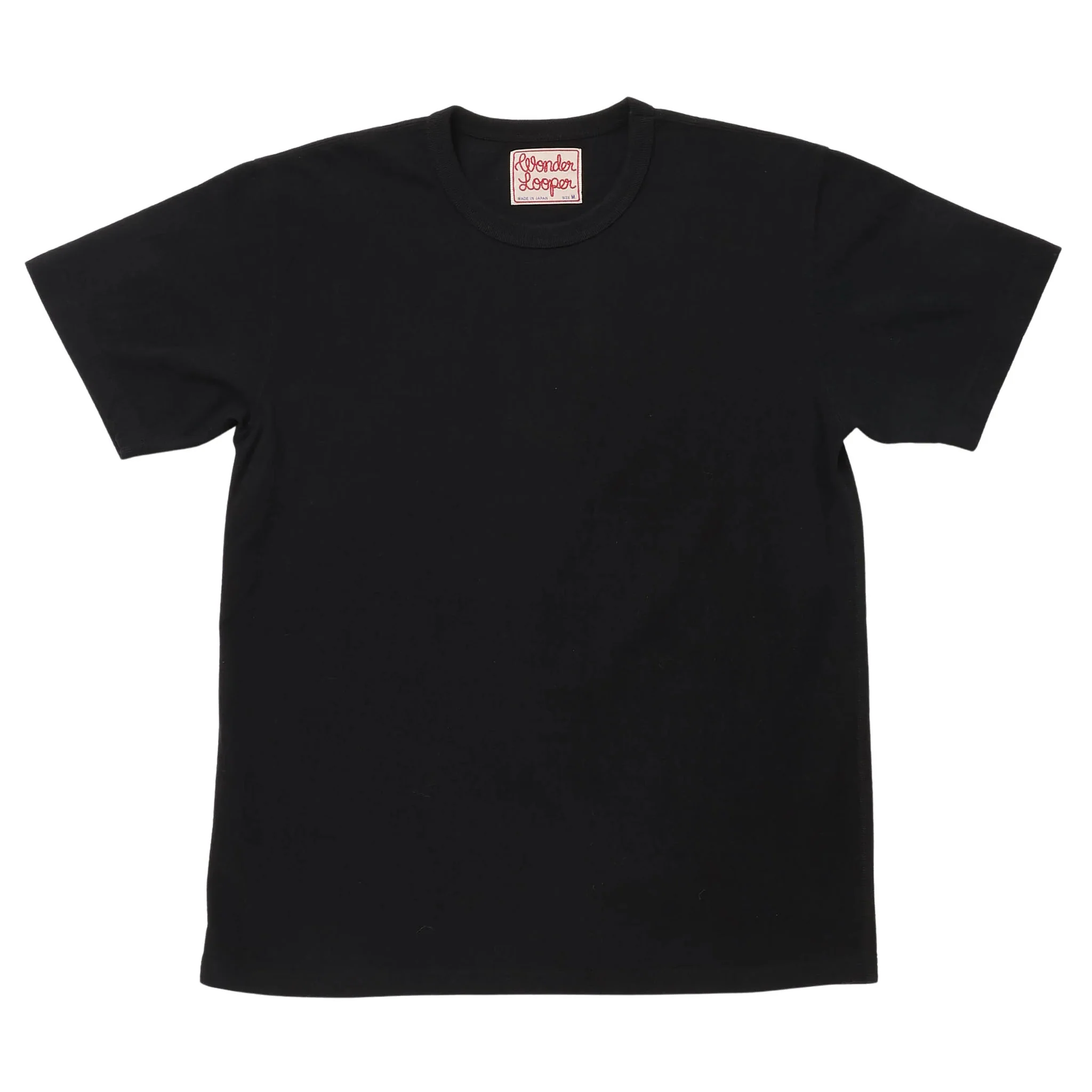 Crewneck T-shirt - ELS Recycled Cotton Slub - Black