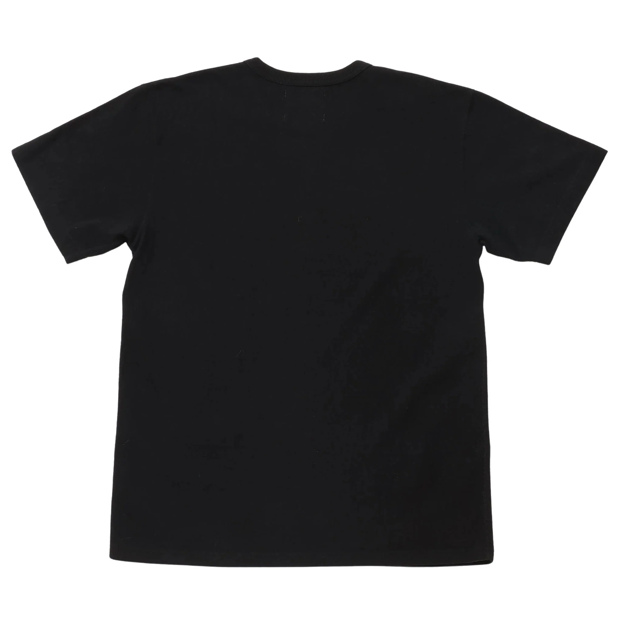 Crewneck T-shirt - ELS Recycled Cotton Slub - Black - Image 2
