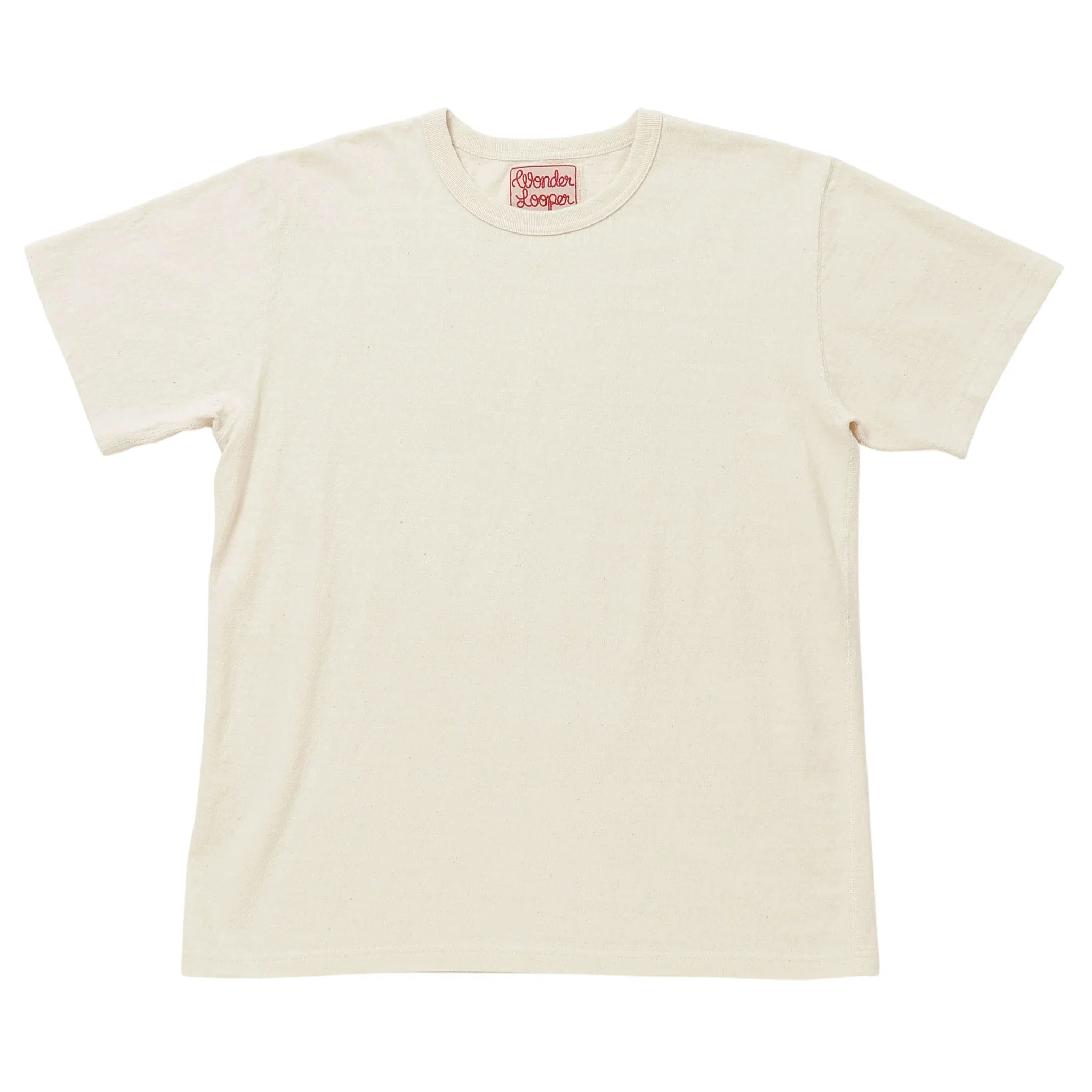 Crewneck T-shirt - ELS Recycled Cotton Slub - Ecru