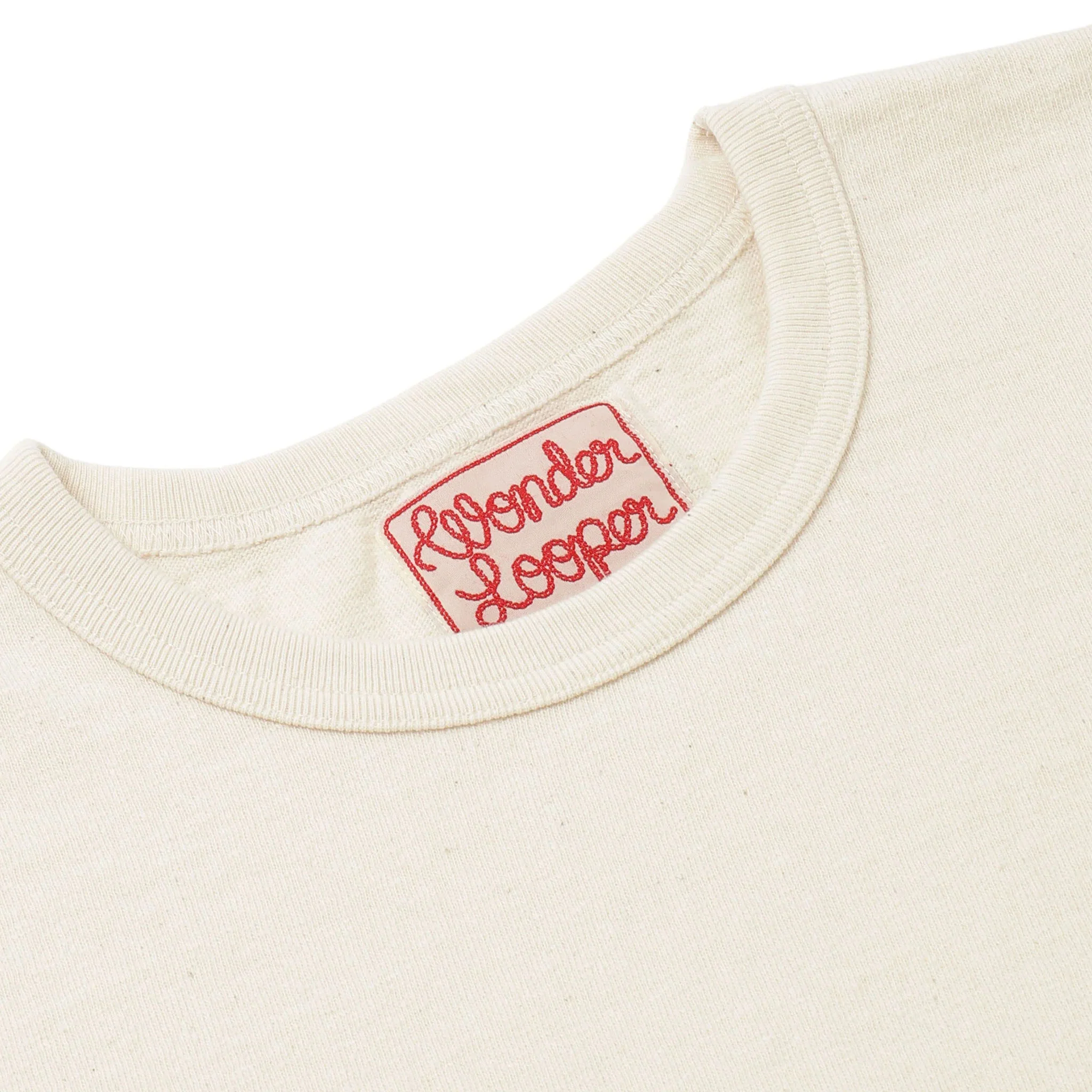 Crewneck T-shirt - ELS Recycled Cotton Slub - Ecru - Image 3