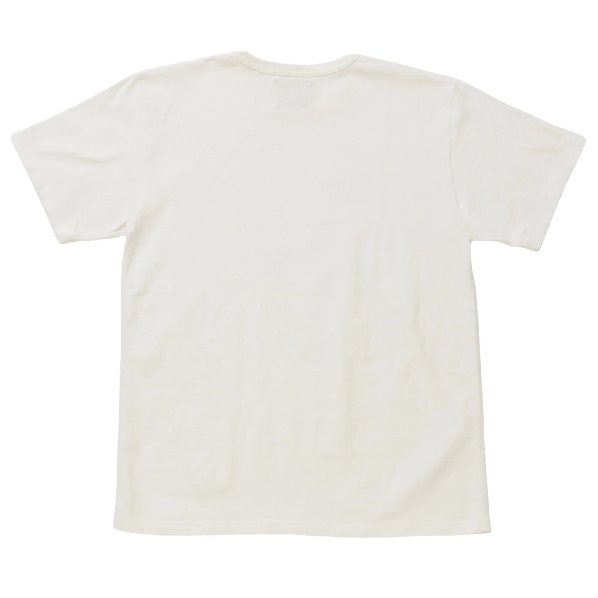 Crewneck T-shirt - ELS Recycled Cotton Slub - White - Image 2