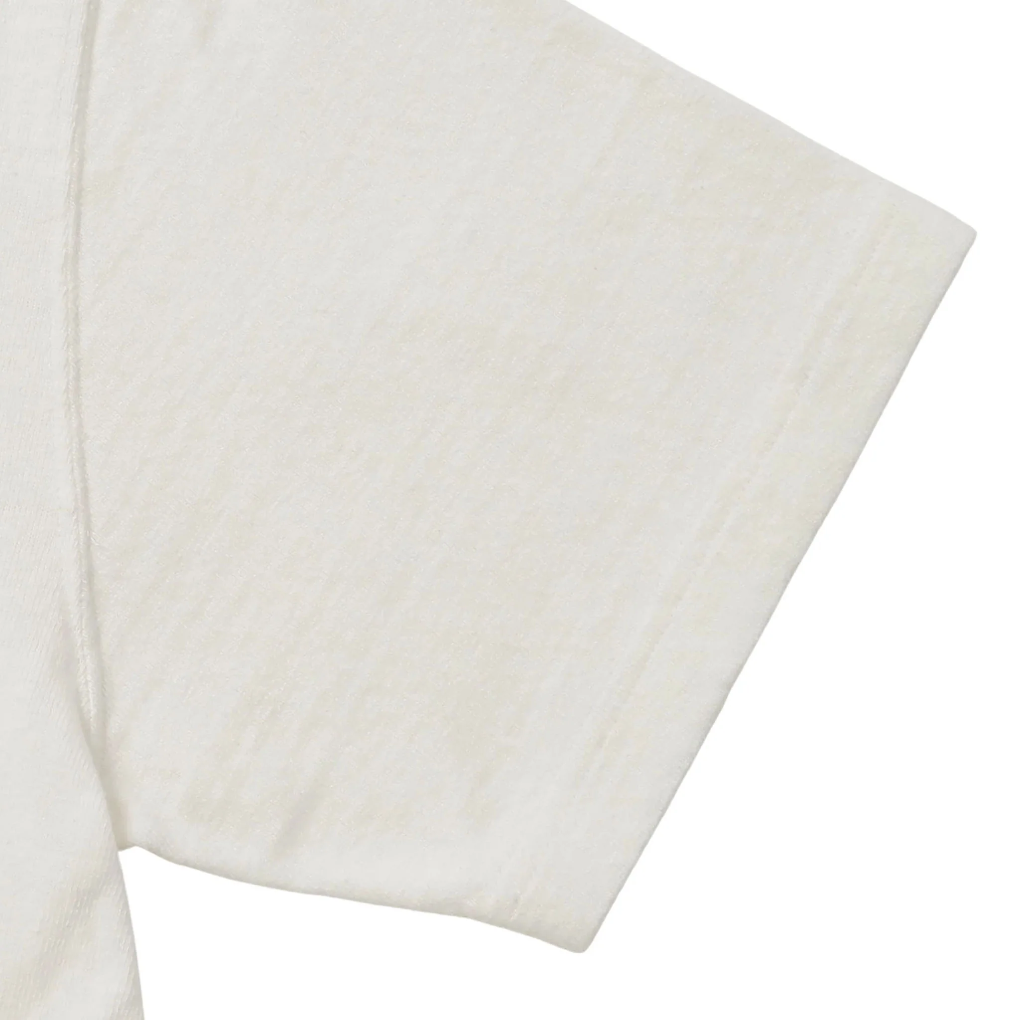 Crewneck T-shirt - ELS Recycled Cotton Slub - White - Image 4