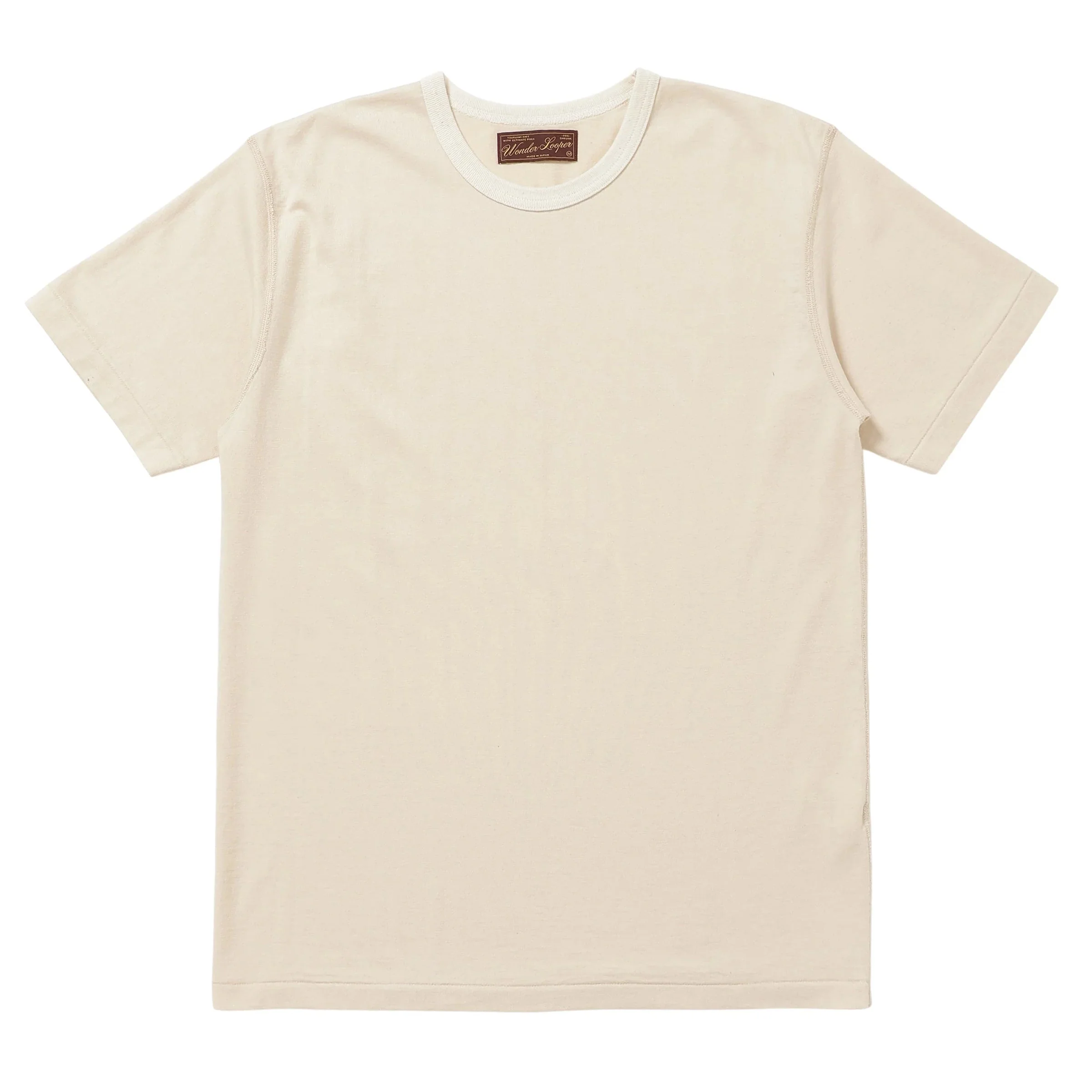 Crewneck T-shirt - Ultimate Pima Tsuriami - Ecru