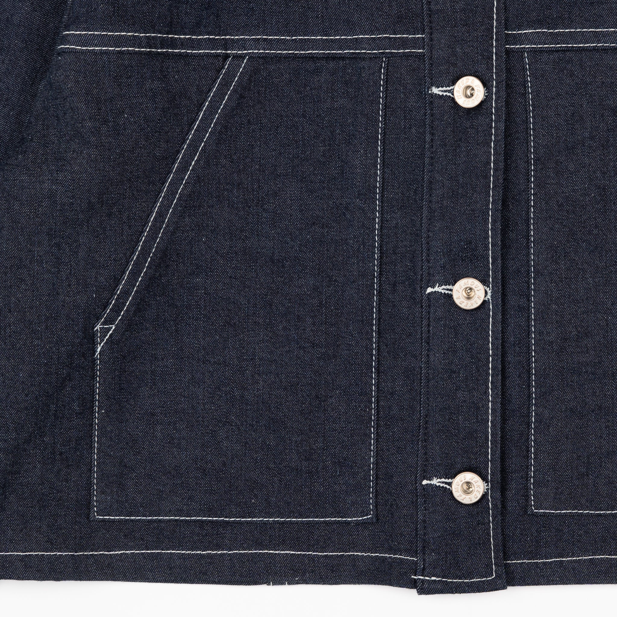 Cropped Denim Jacket - Slub Nep Stretch - Image 5