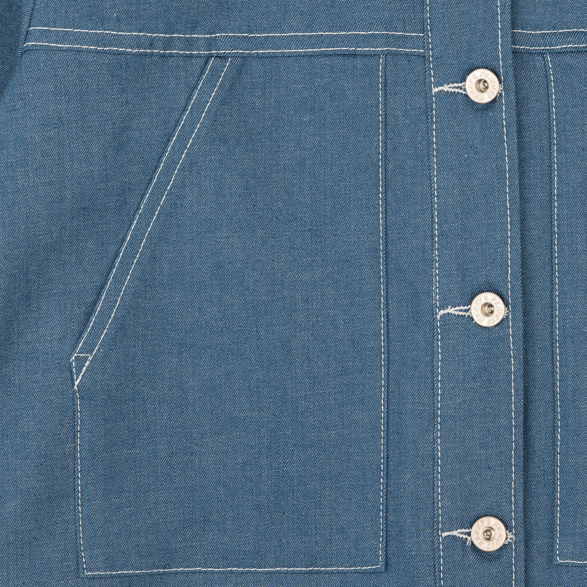 Cropped Jacket - Antique Blue Denim Stretch - Image 5