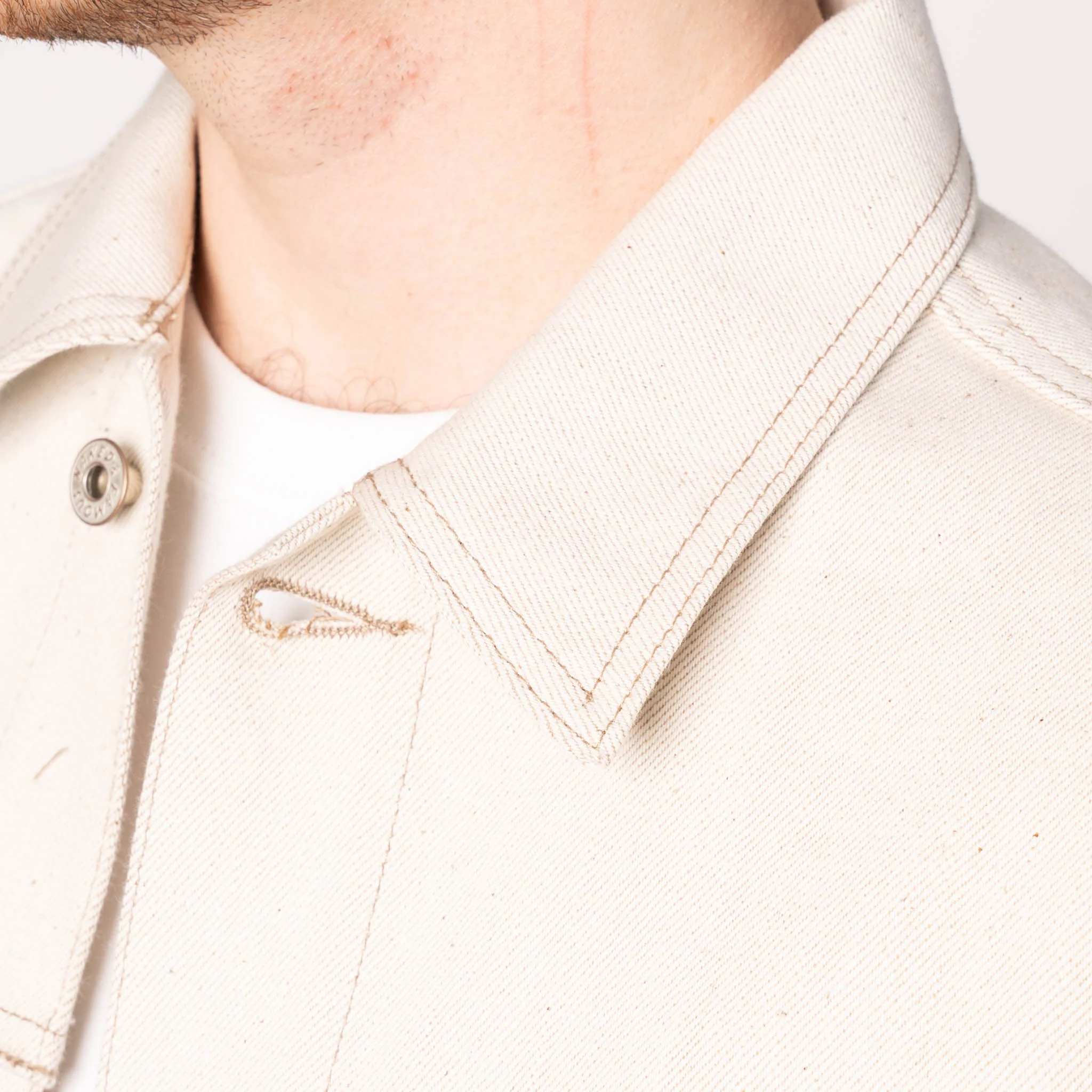 Denim Jacket - All Natural Ecru Foxfibre® Selvedge - Image 4