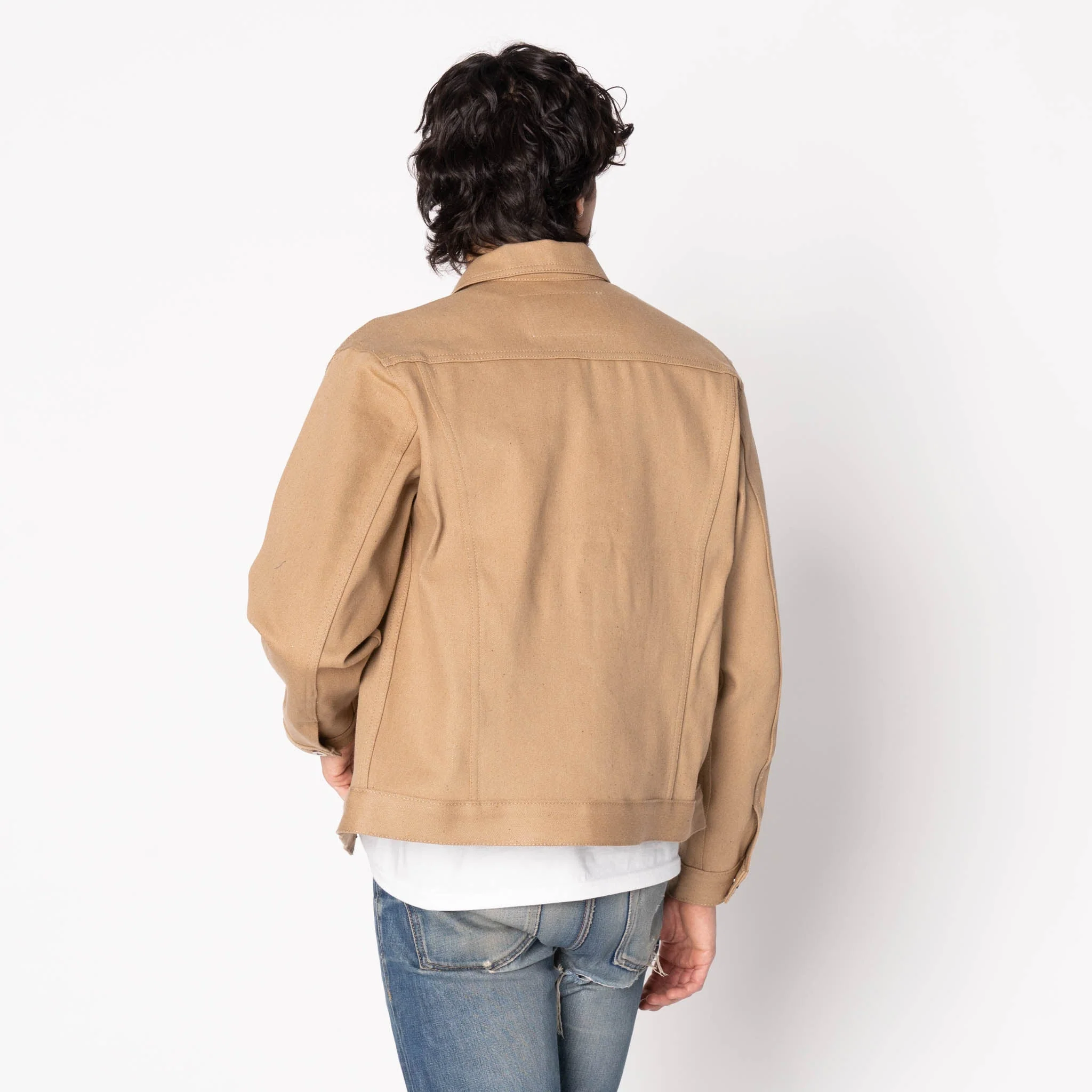Denim Jacket - Brown Fox Selvedge - Brown - Image 3