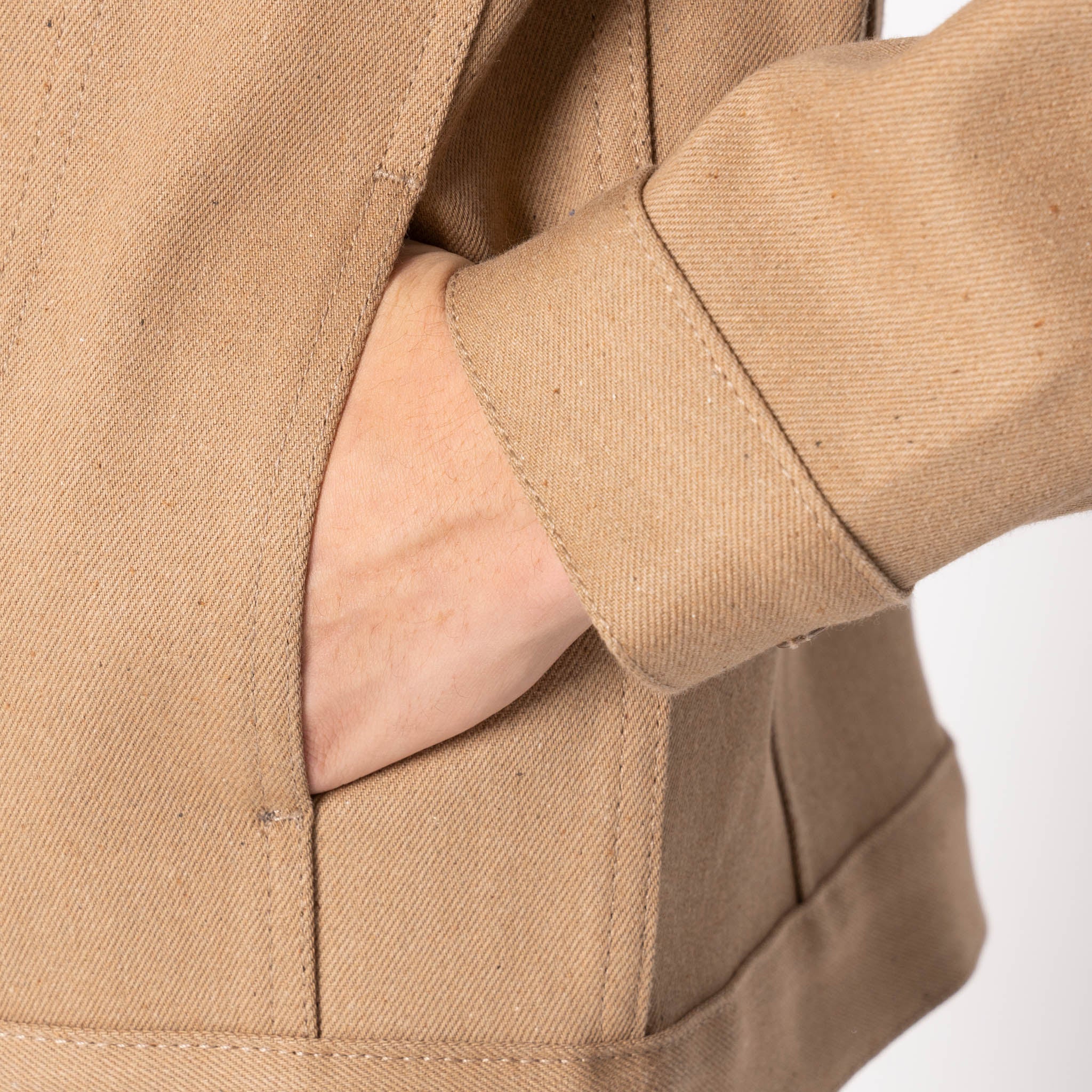 Denim Jacket - Brown Fox Selvedge - Brown - Image 5