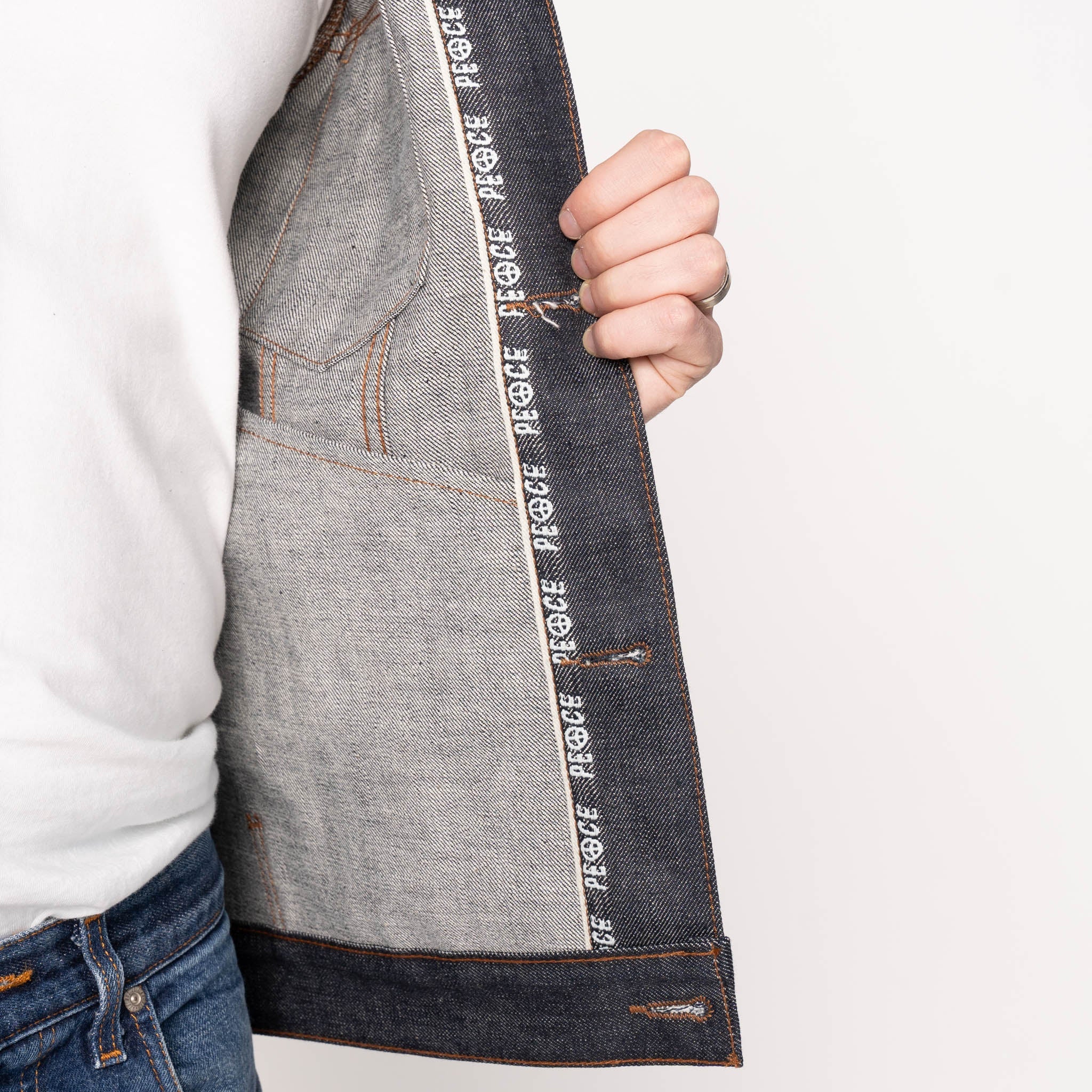 Denim Jacket - Love & Peace Selvedge - Image 6