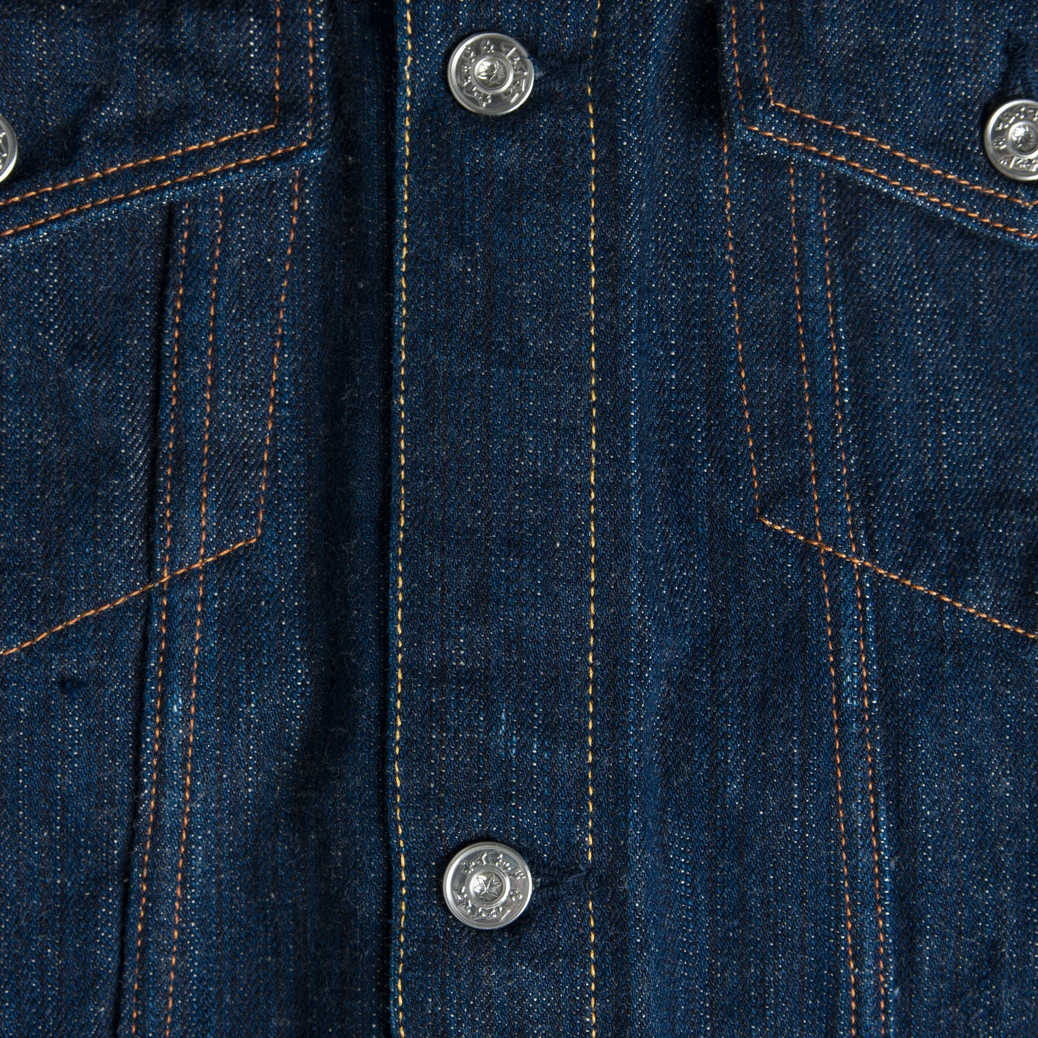 Denim Jacket - MIJ9 - "Tennen Ai" Natural Indigo Slub Selvedge - Image 3