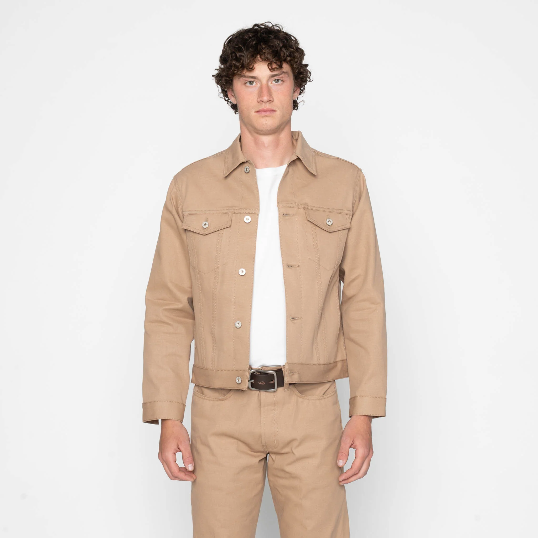 Denim Jacket - Selvedge Slacks Beige - Image 2