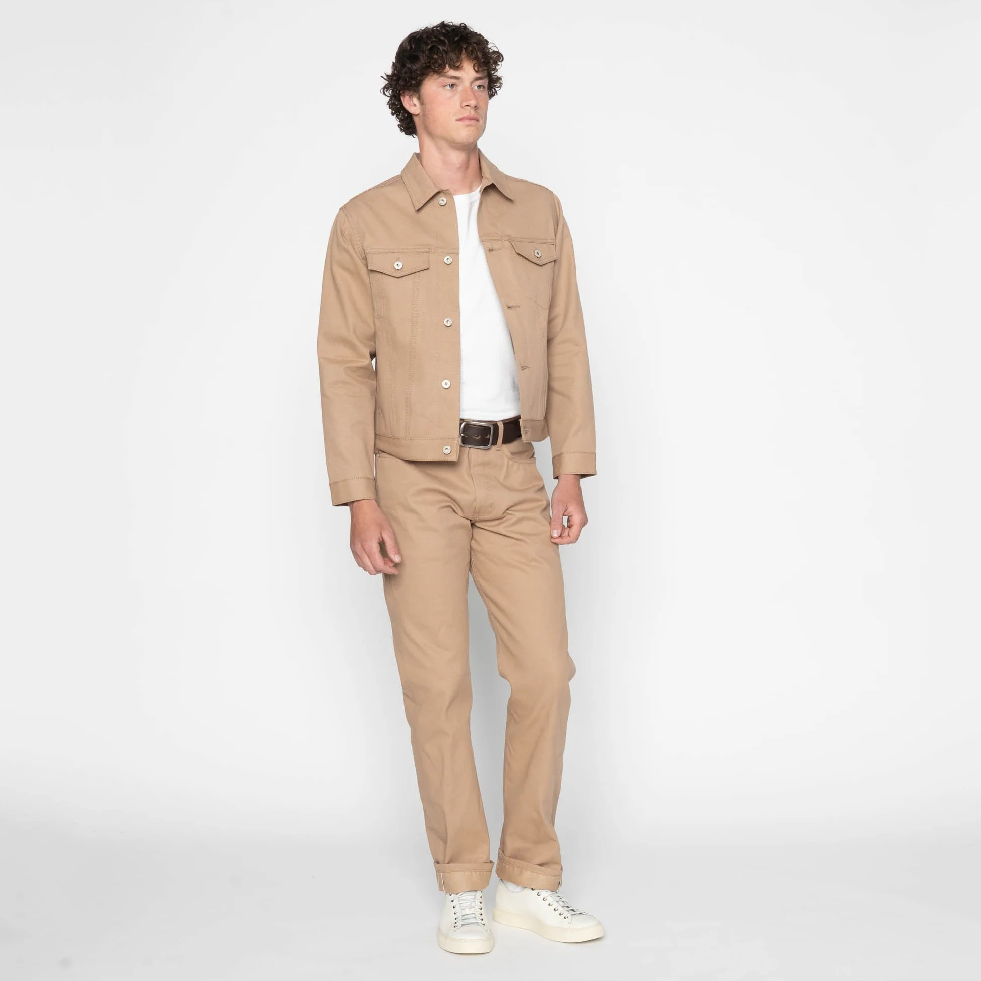 Denim Jacket - Selvedge Slacks Beige - Image 7