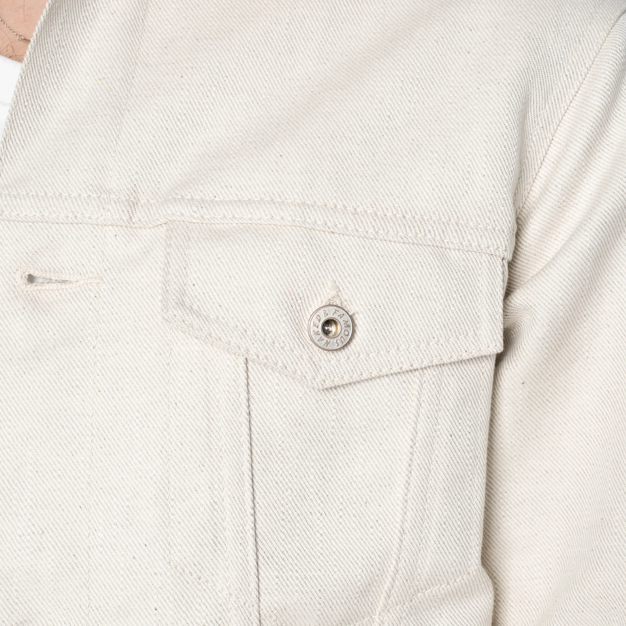 Denim Jacket - Tabi Selvedge - Off White - Image 6
