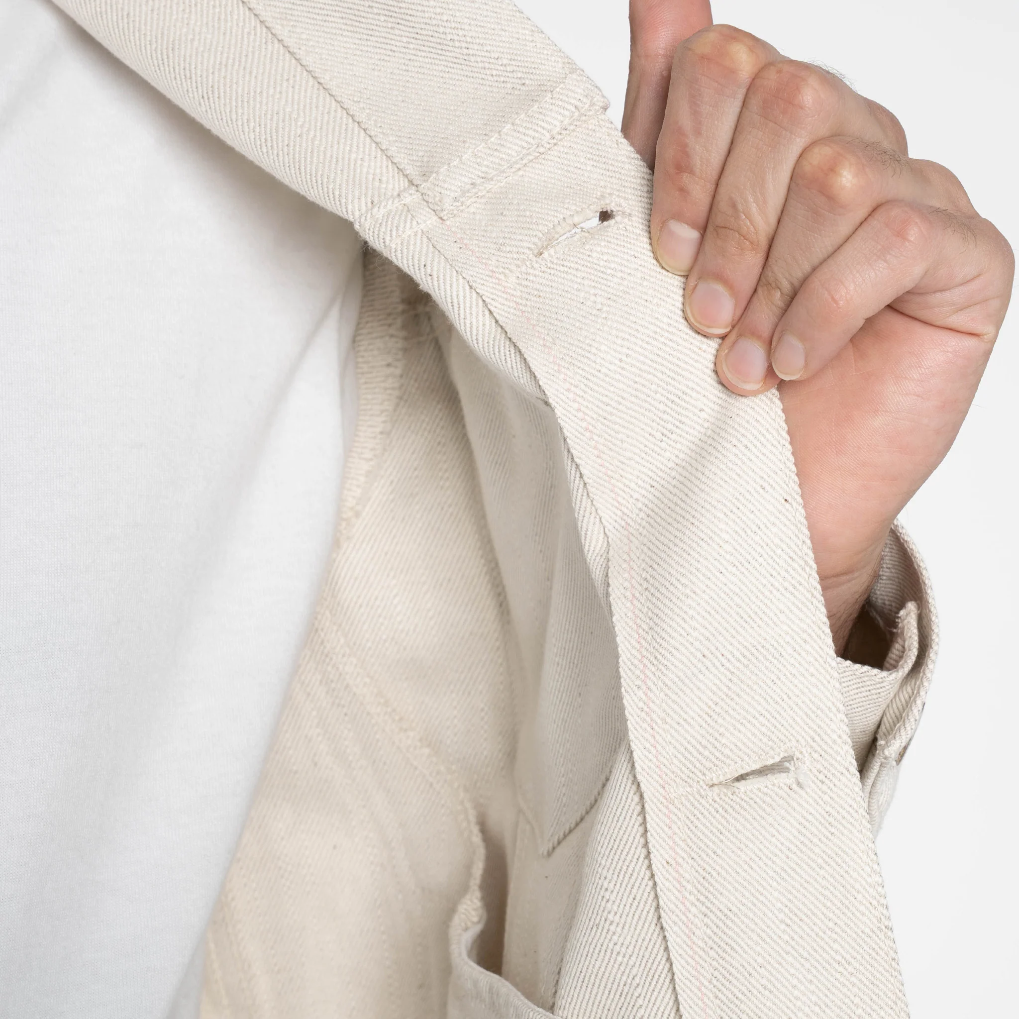 Denim Jacket - Tabi Selvedge - Off White - Image 7