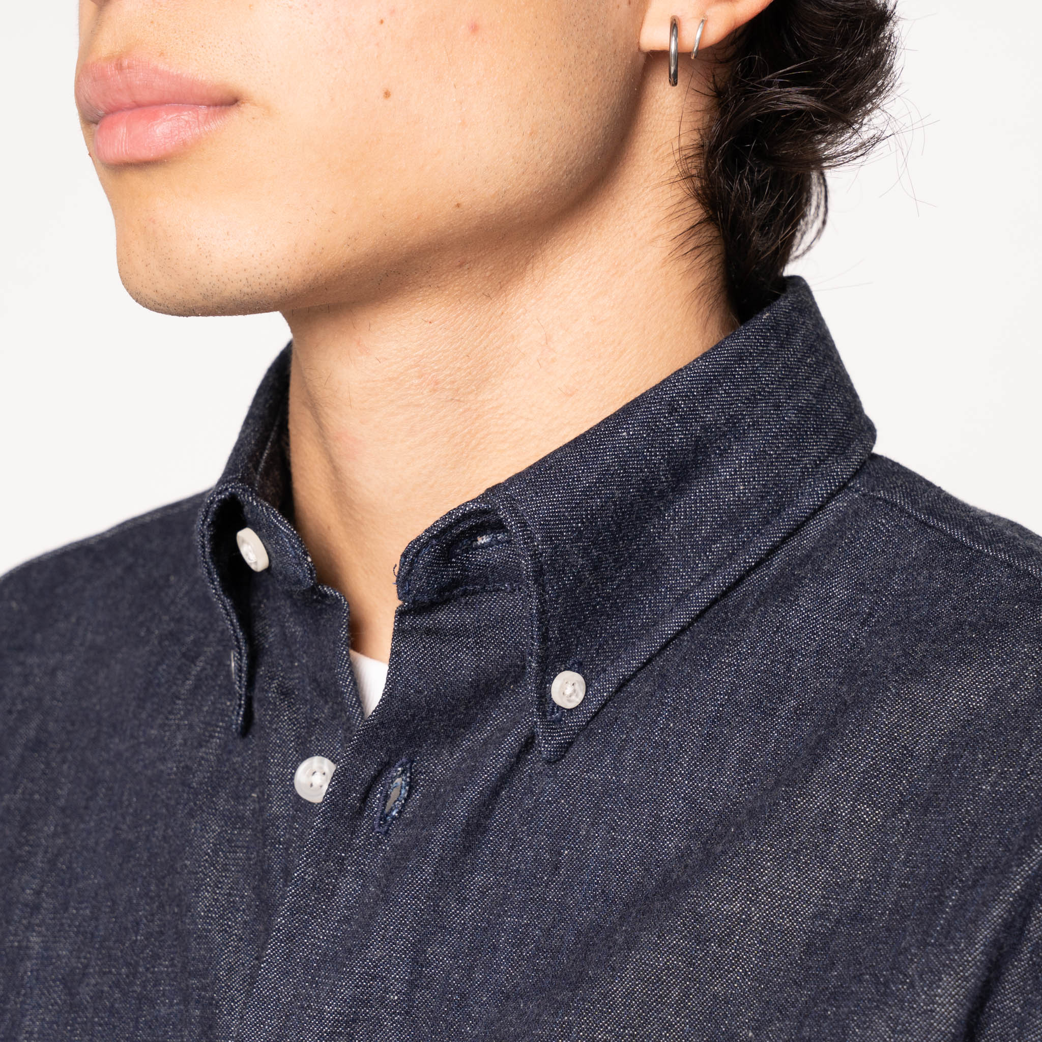 Easy Shirt - Slub Nep Denim - Image 4