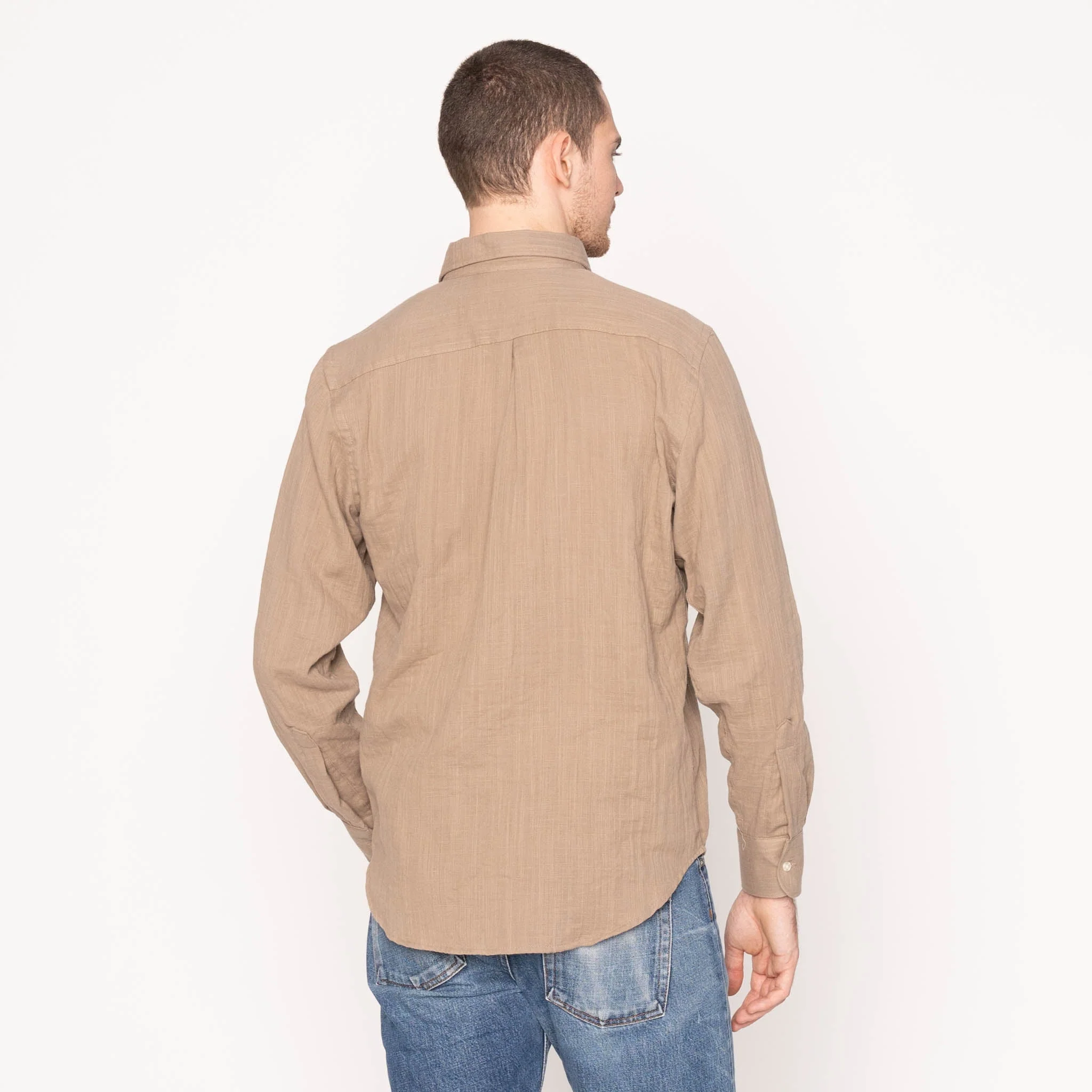 Easy Shirt - Double Weave Slub Gauze - Sand - Image 3