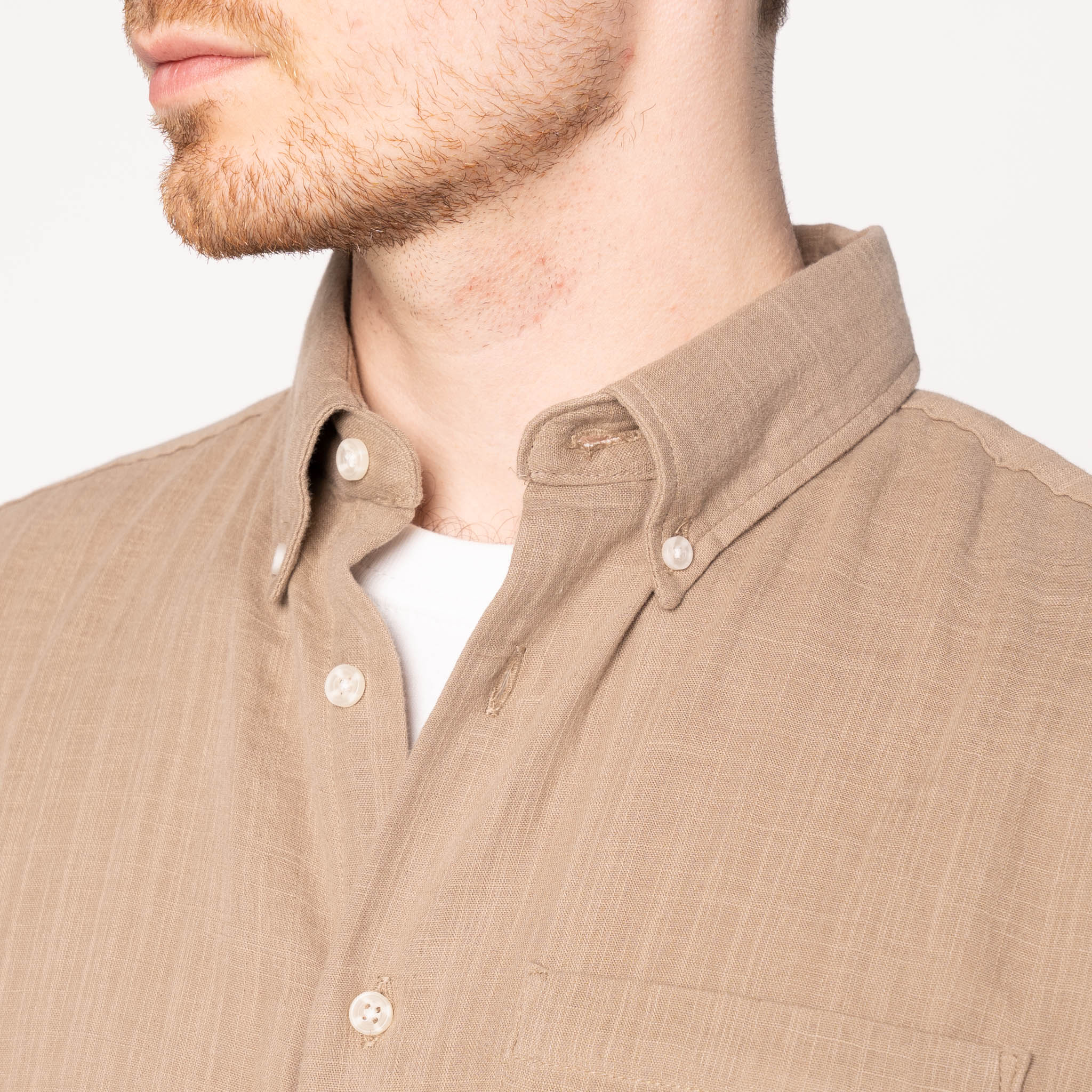 Easy Shirt - Double Weave Slub Gauze - Sand - Image 4