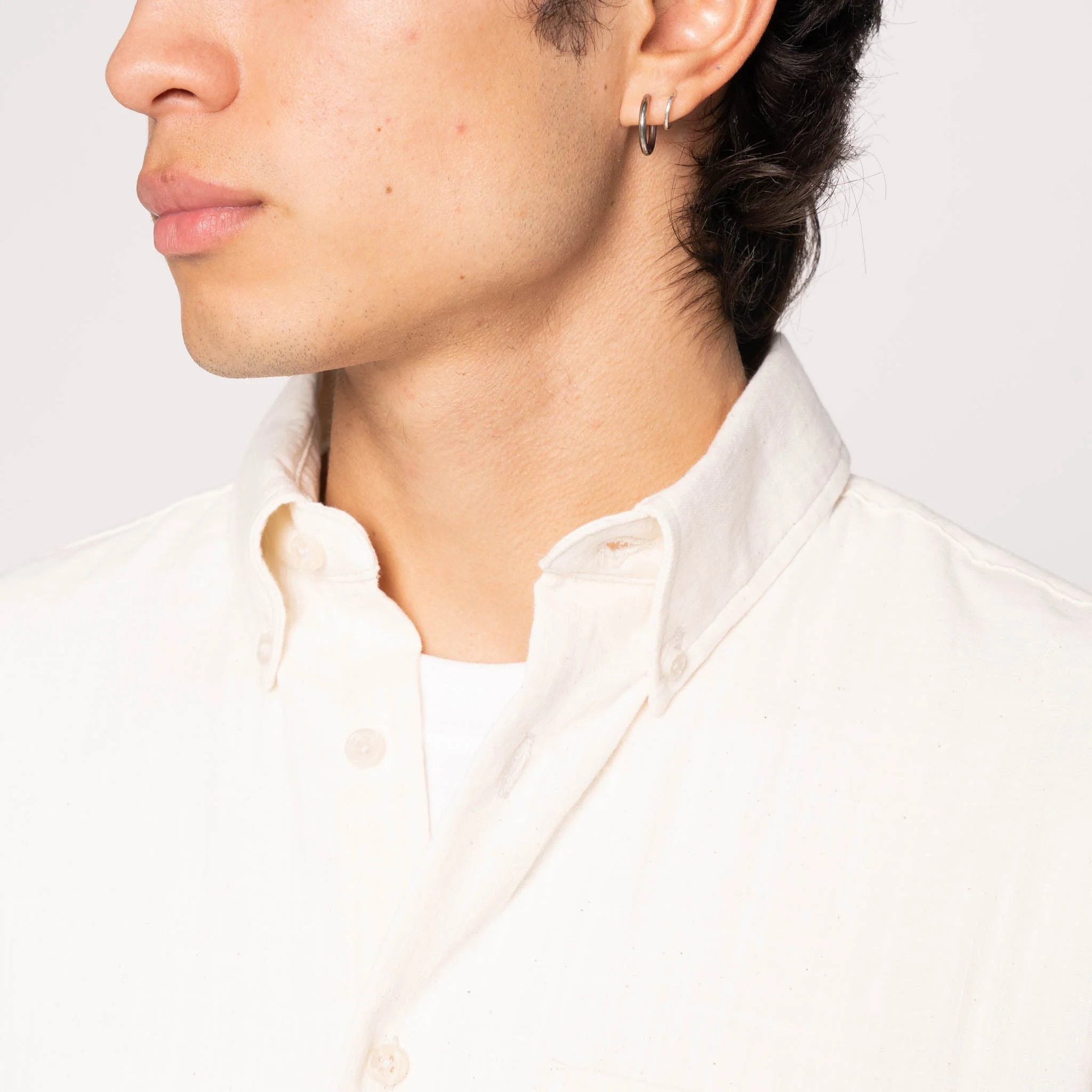 Easy Shirt - Double Weave Slub Gauze- White - Image 4
