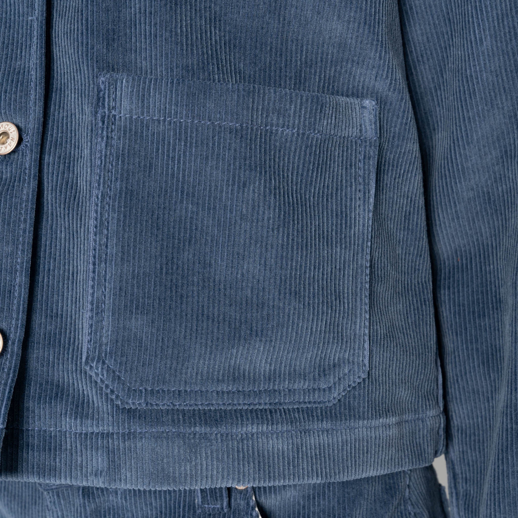 Gracie Jacket - Organic Faded Corduroy - Indigo - Image 5
