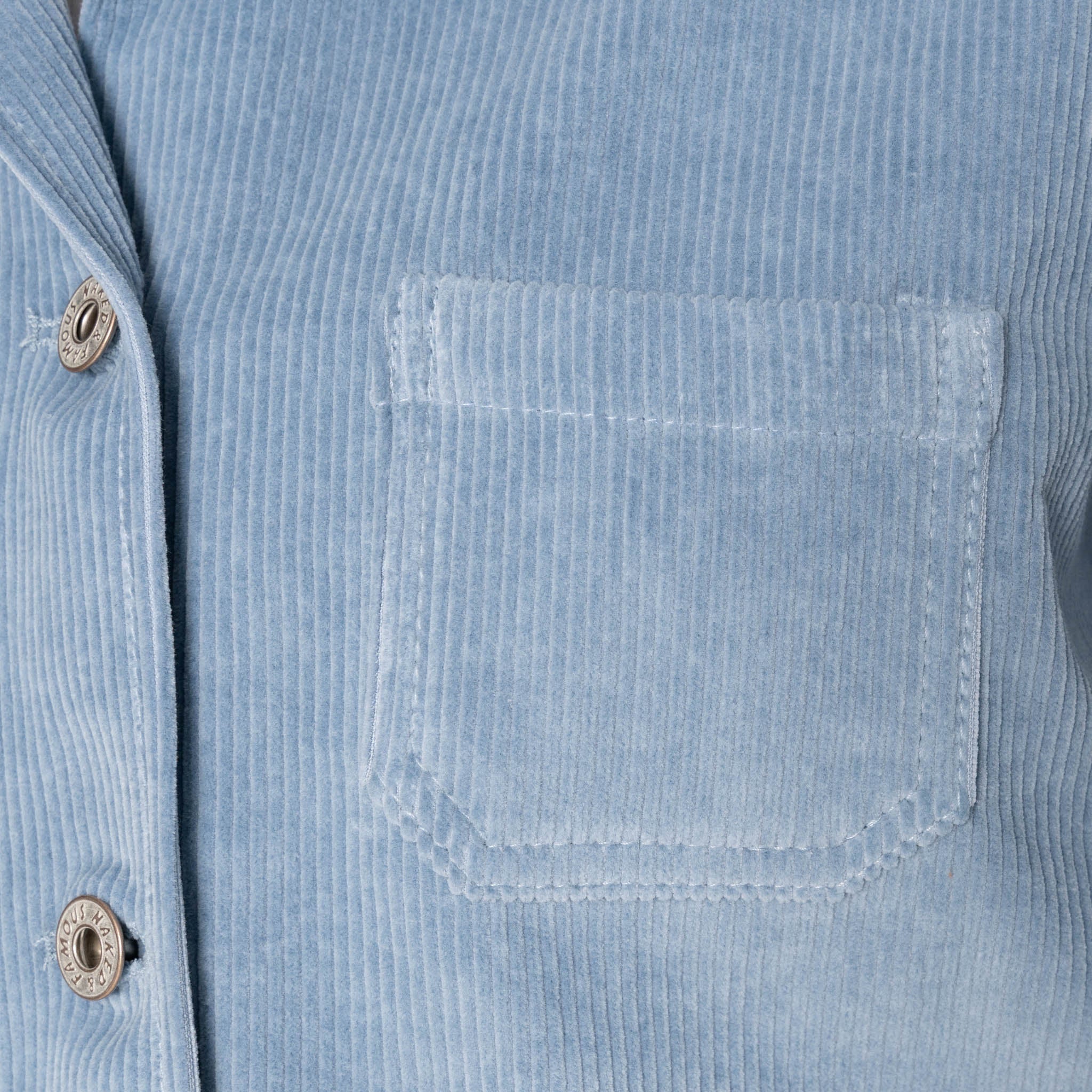 Gracie Jacket - Organic Faded Corduroy - Pale Indigo - Image 4