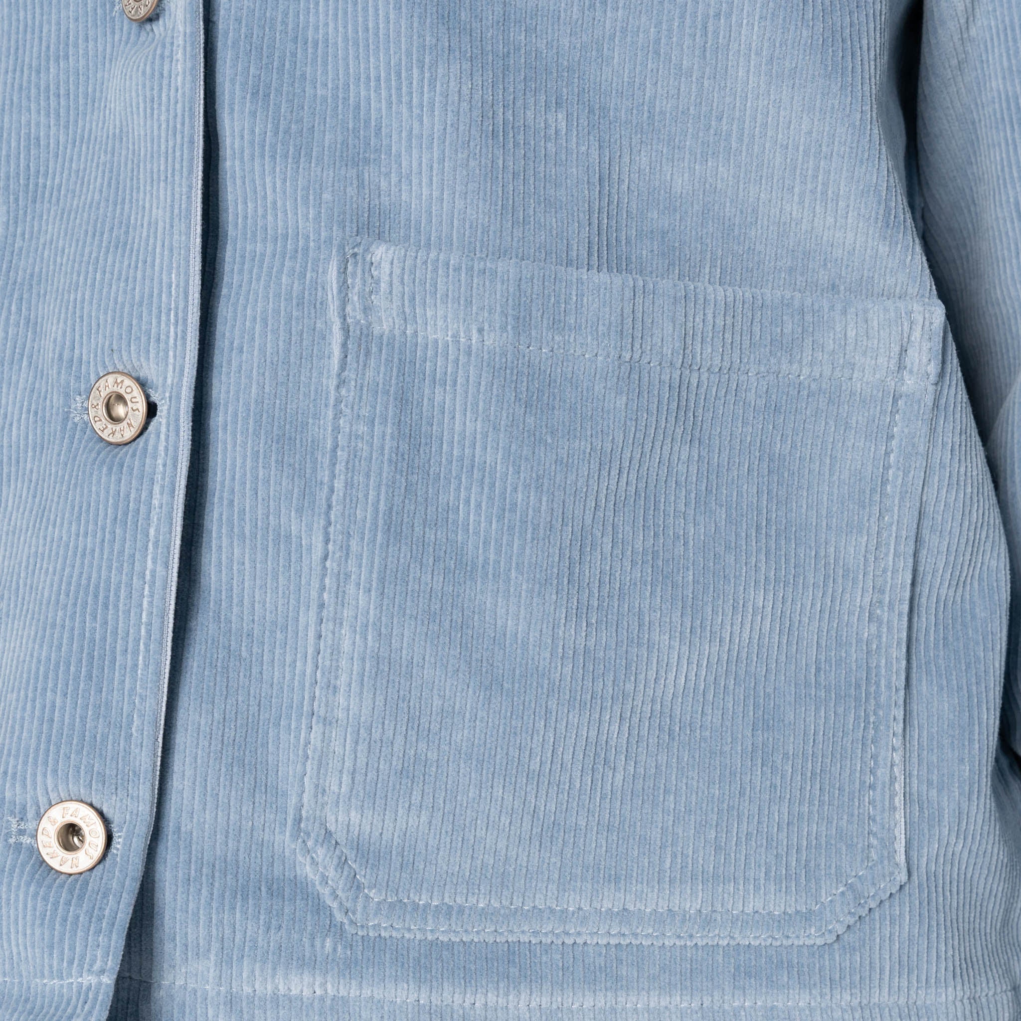 Gracie Jacket - Organic Faded Corduroy - Pale Indigo - Image 6