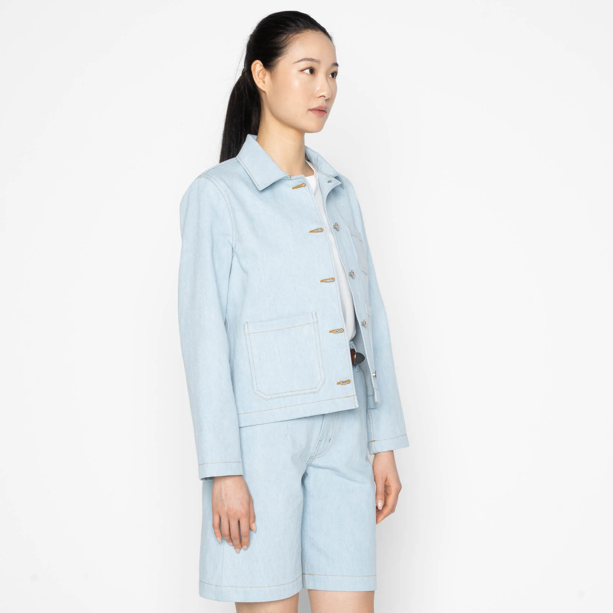Gracie Jacket - Secret Agent Denim - Bleach Blue - Image 3