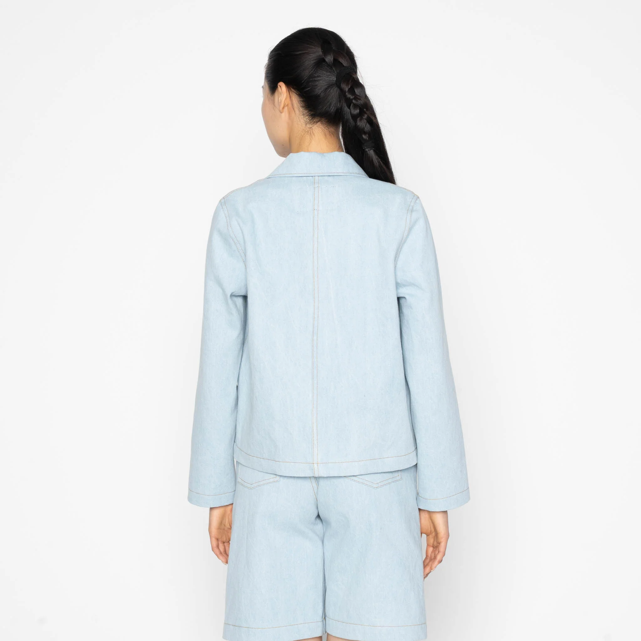 Gracie Jacket - Secret Agent Denim - Bleach Blue - Image 4