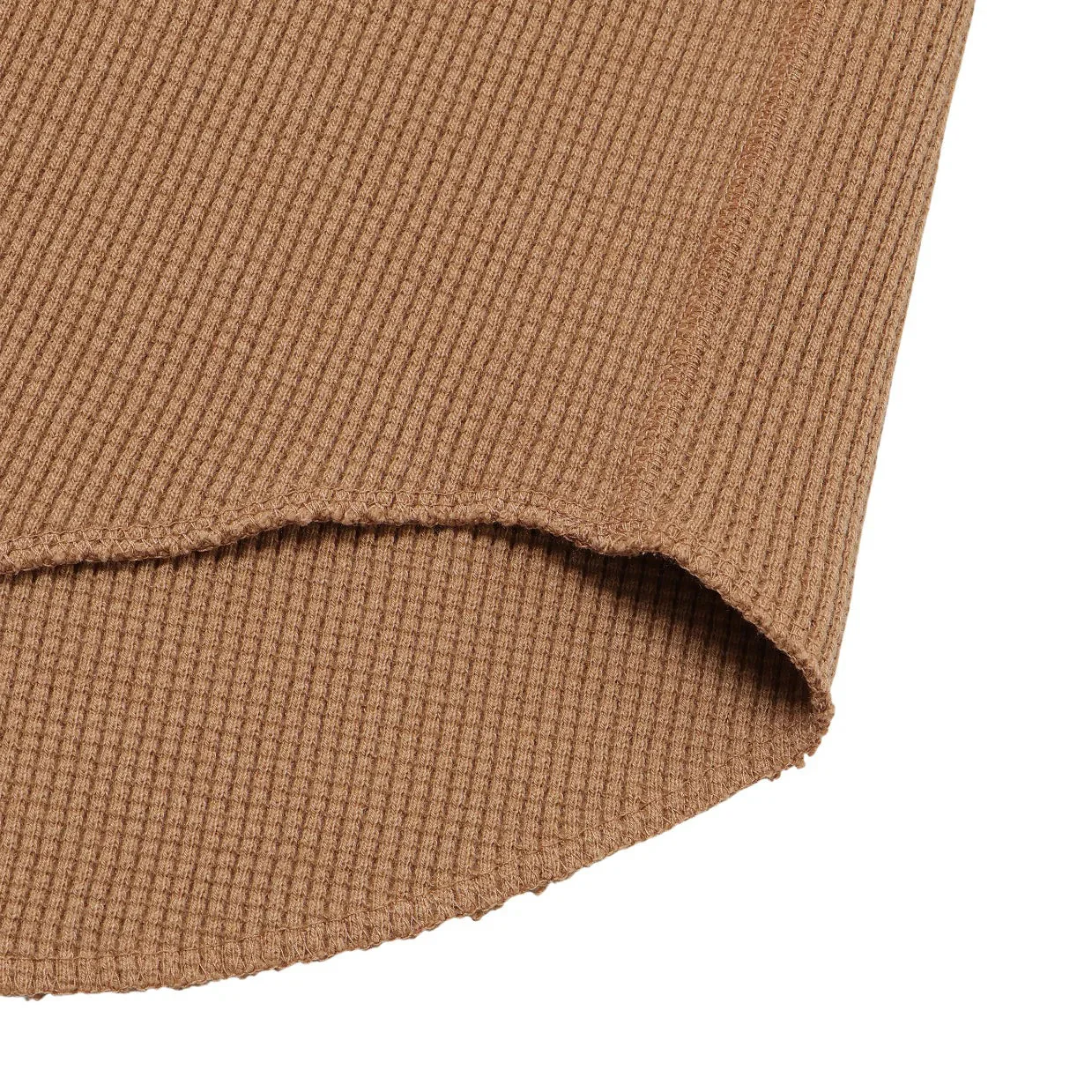 Henley - Foxfibre® Heavyweight Waffle -Coyote 70 - Image 4
