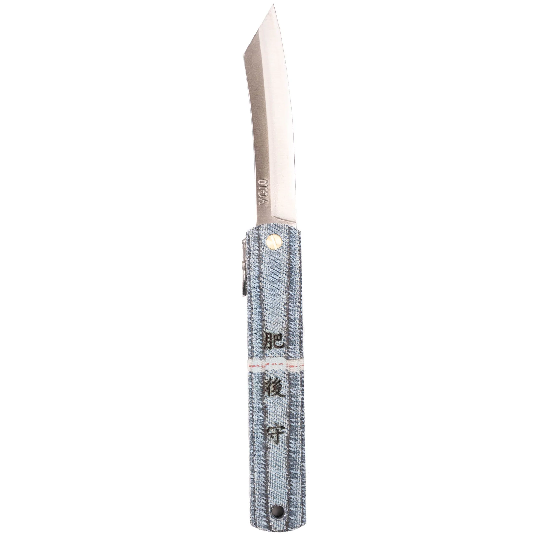 Higonokami Pocket Knife - Japanese Indigo Rope Dyed Selvedge Denim - Image 2
