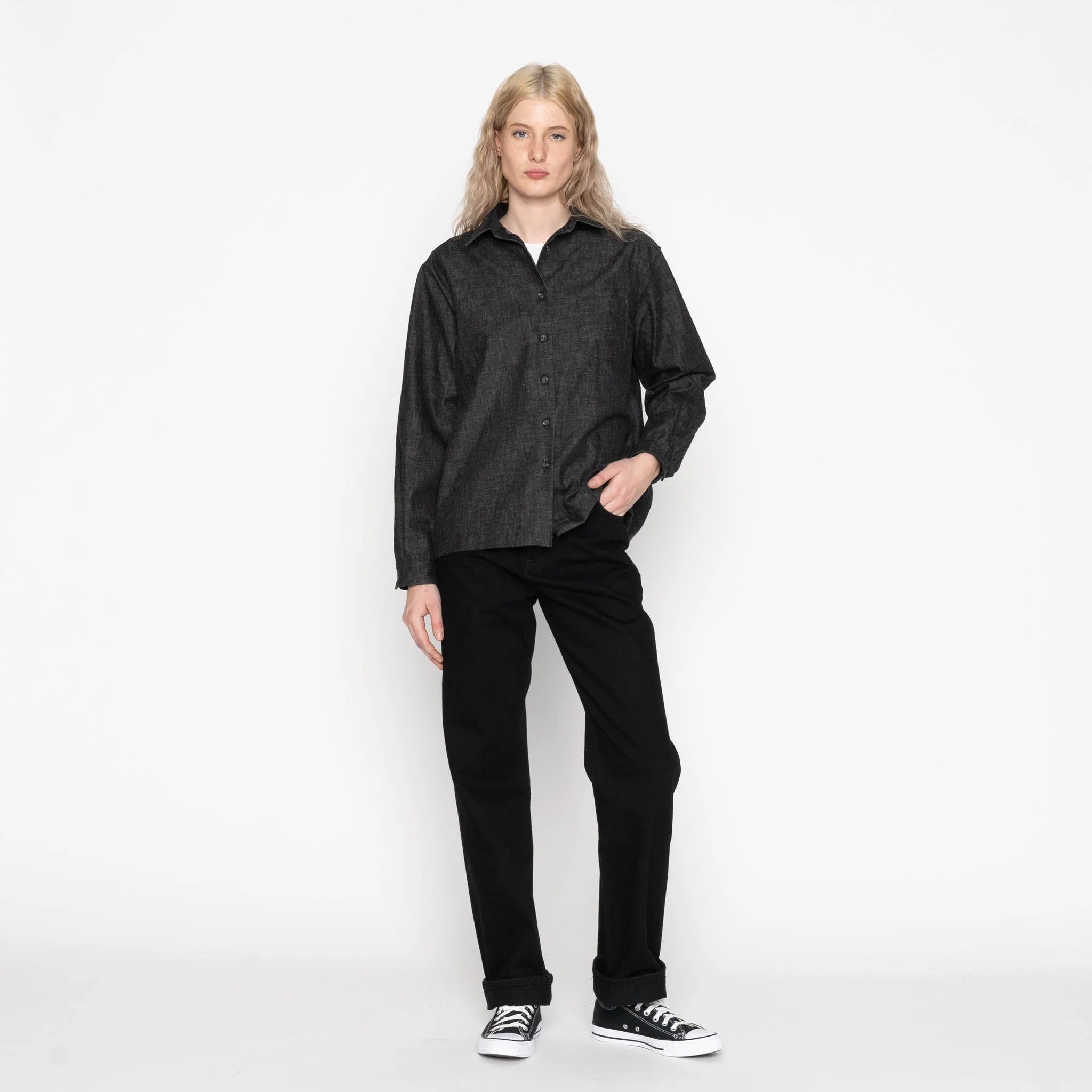 Judy - Black Lightweight Denim - Black - Image 5